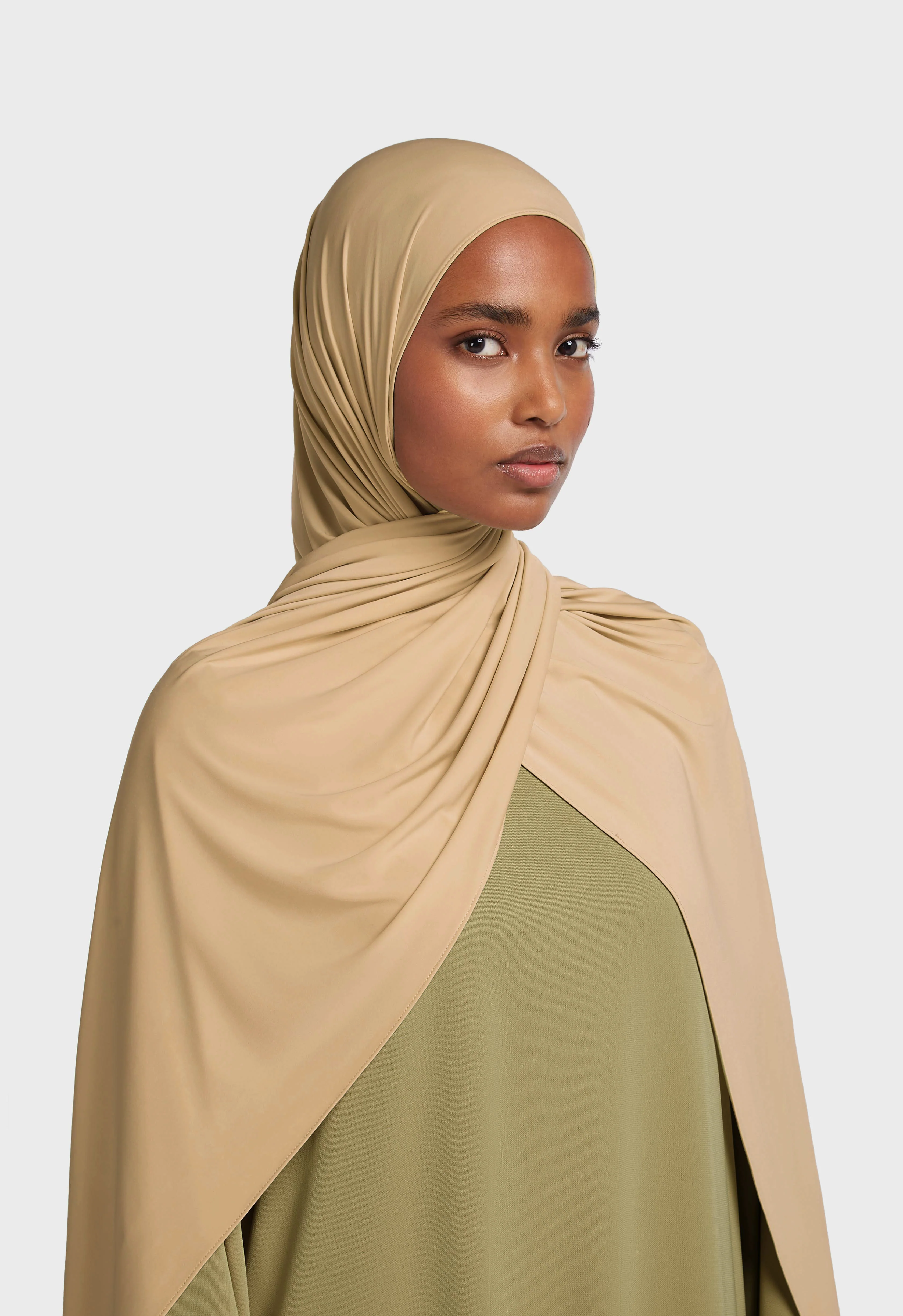 Liquid Jersey Scarf | Almond - Image 2