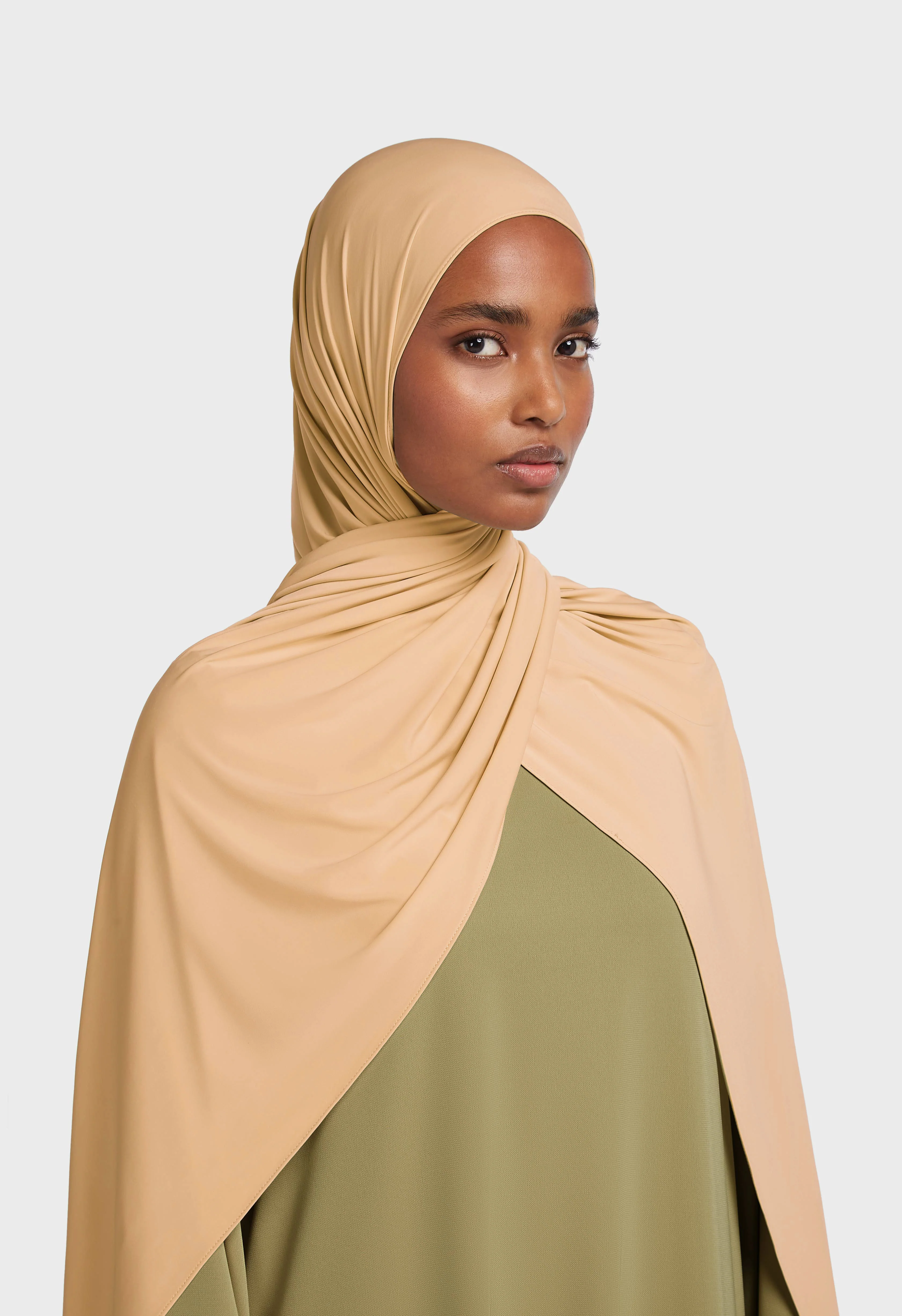 Liquid Jersey Scarf | Beige Rose - Image 2