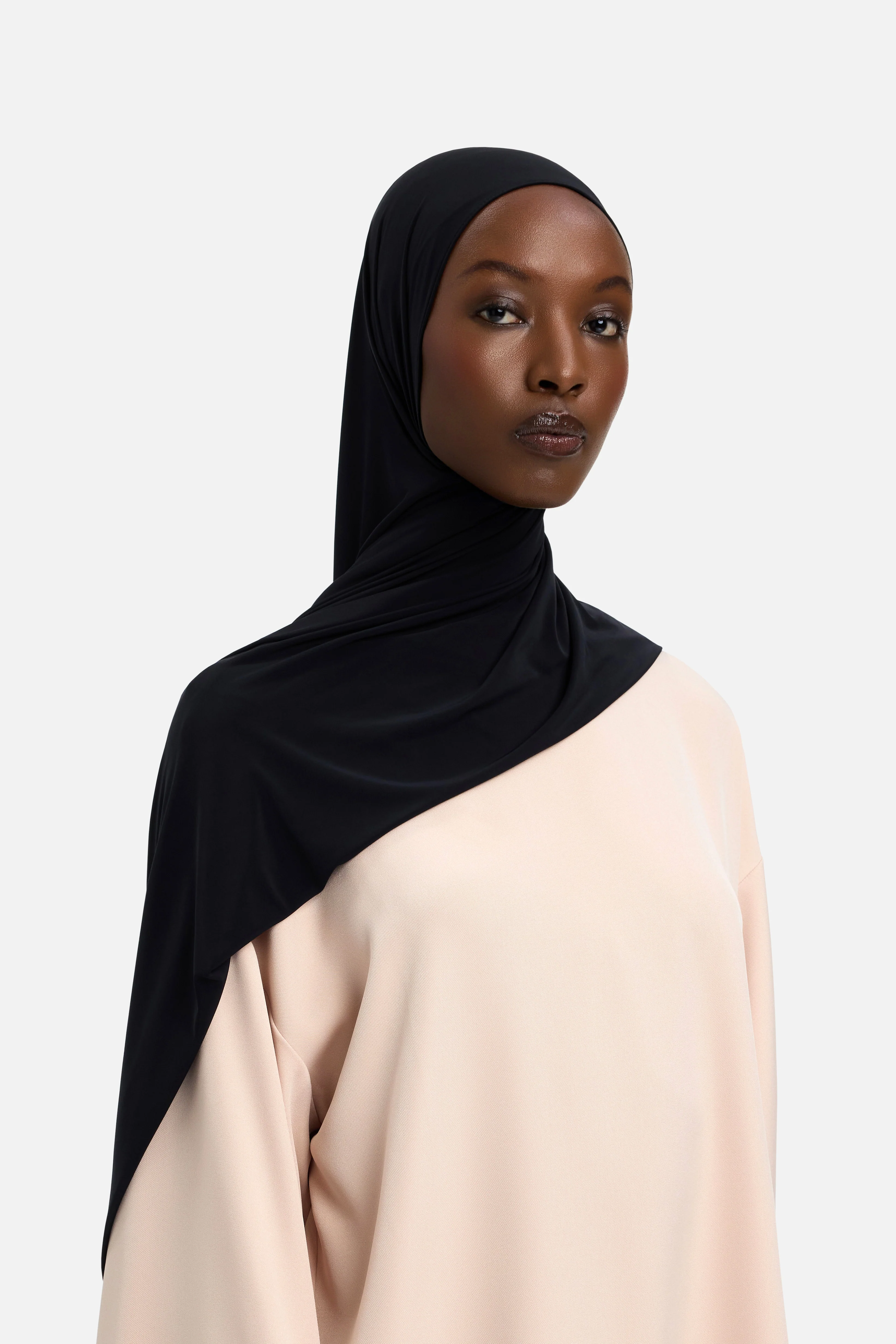 Liquid Jersey Scarf | Black - Image 2