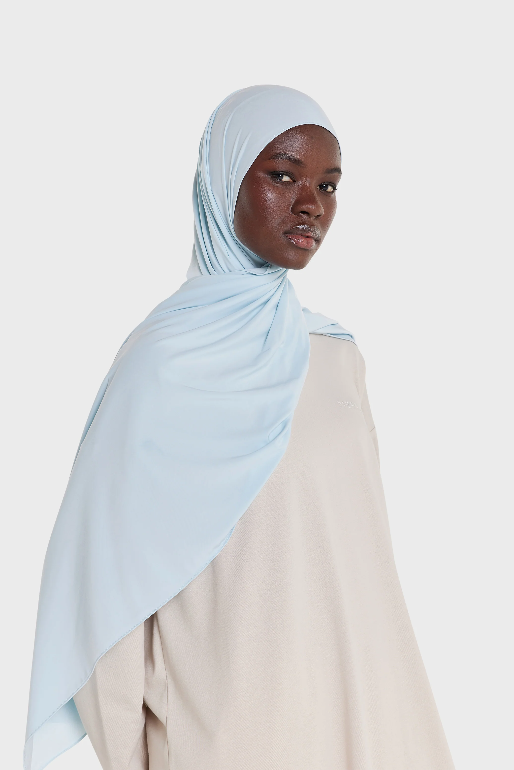 Liquid Jersey Scarf | Blue Frost - Image 2