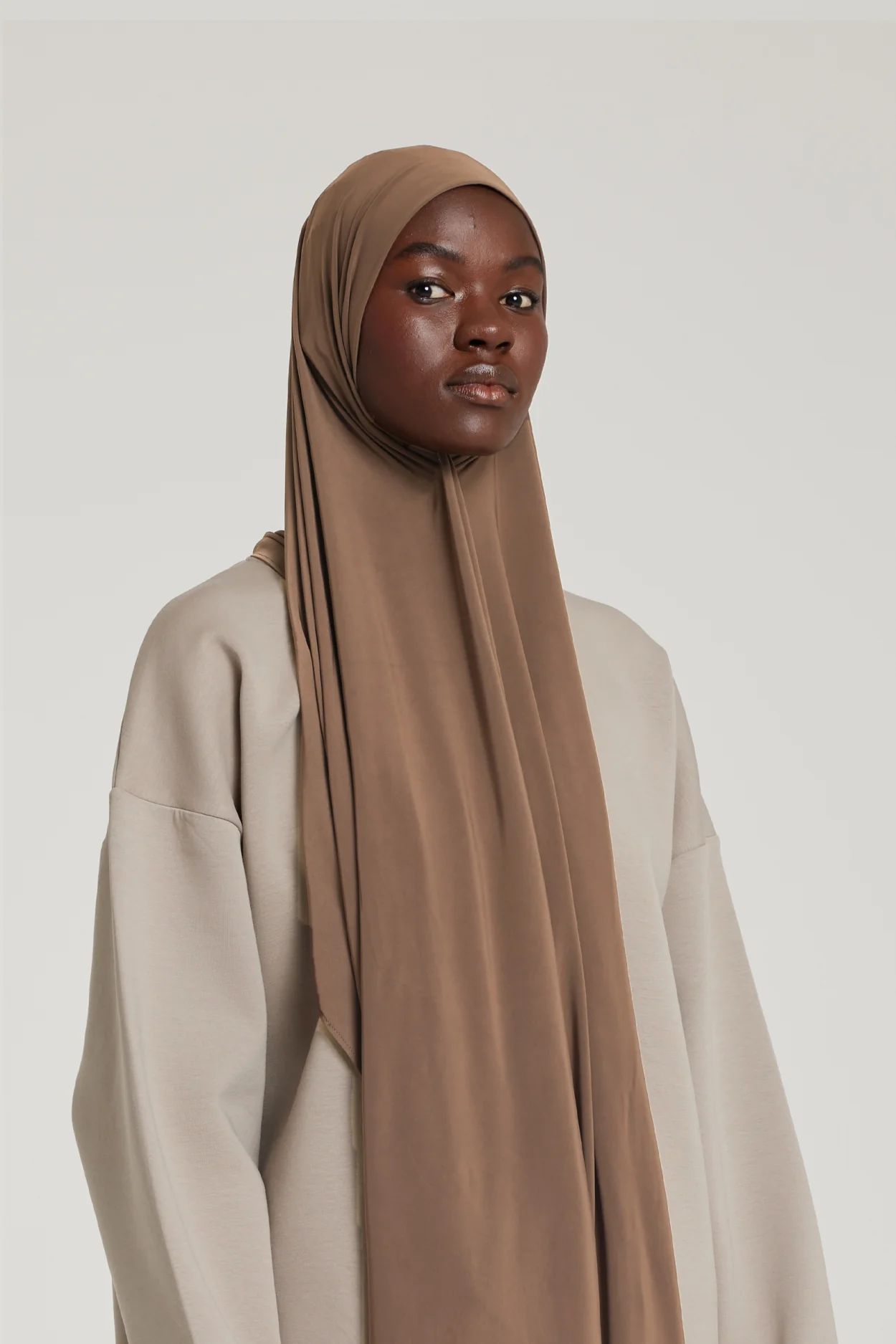 Liquid Jersey Scarf | Coffee - Image 4