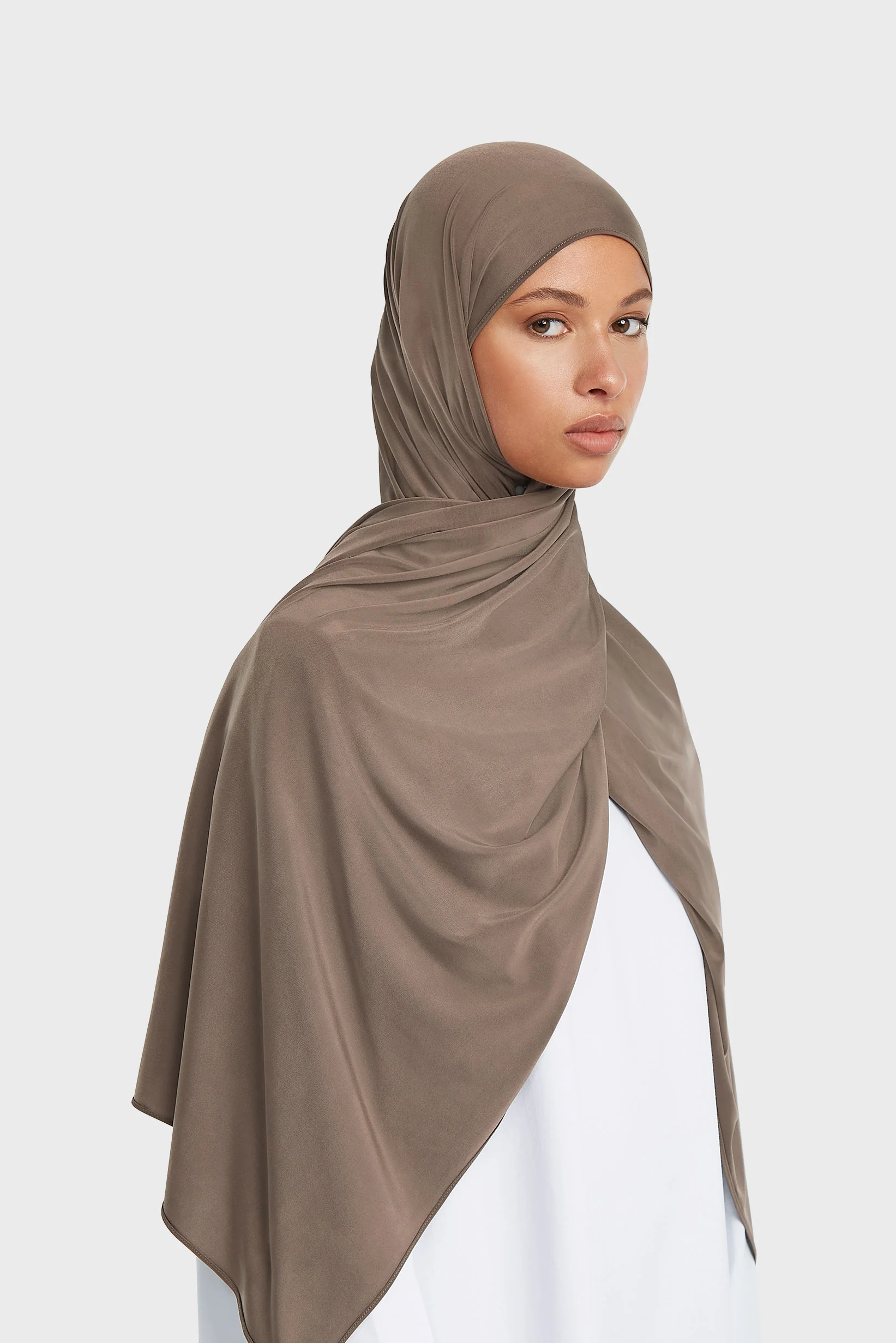 Liquid Jersey Scarf | Coffee Brown - Image 2