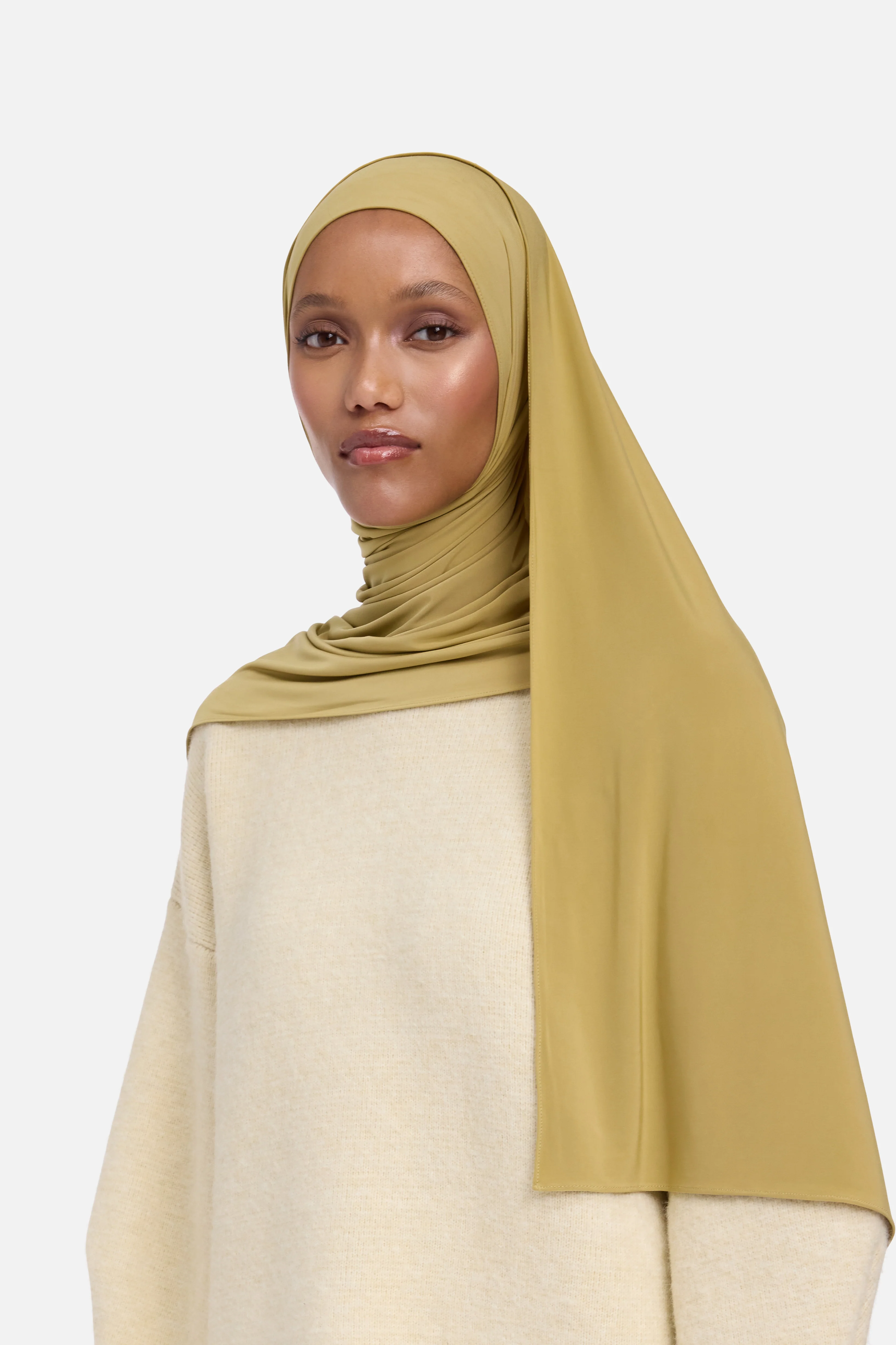 Liquid Jersey Scarf | Dark Pistachio - Image 2