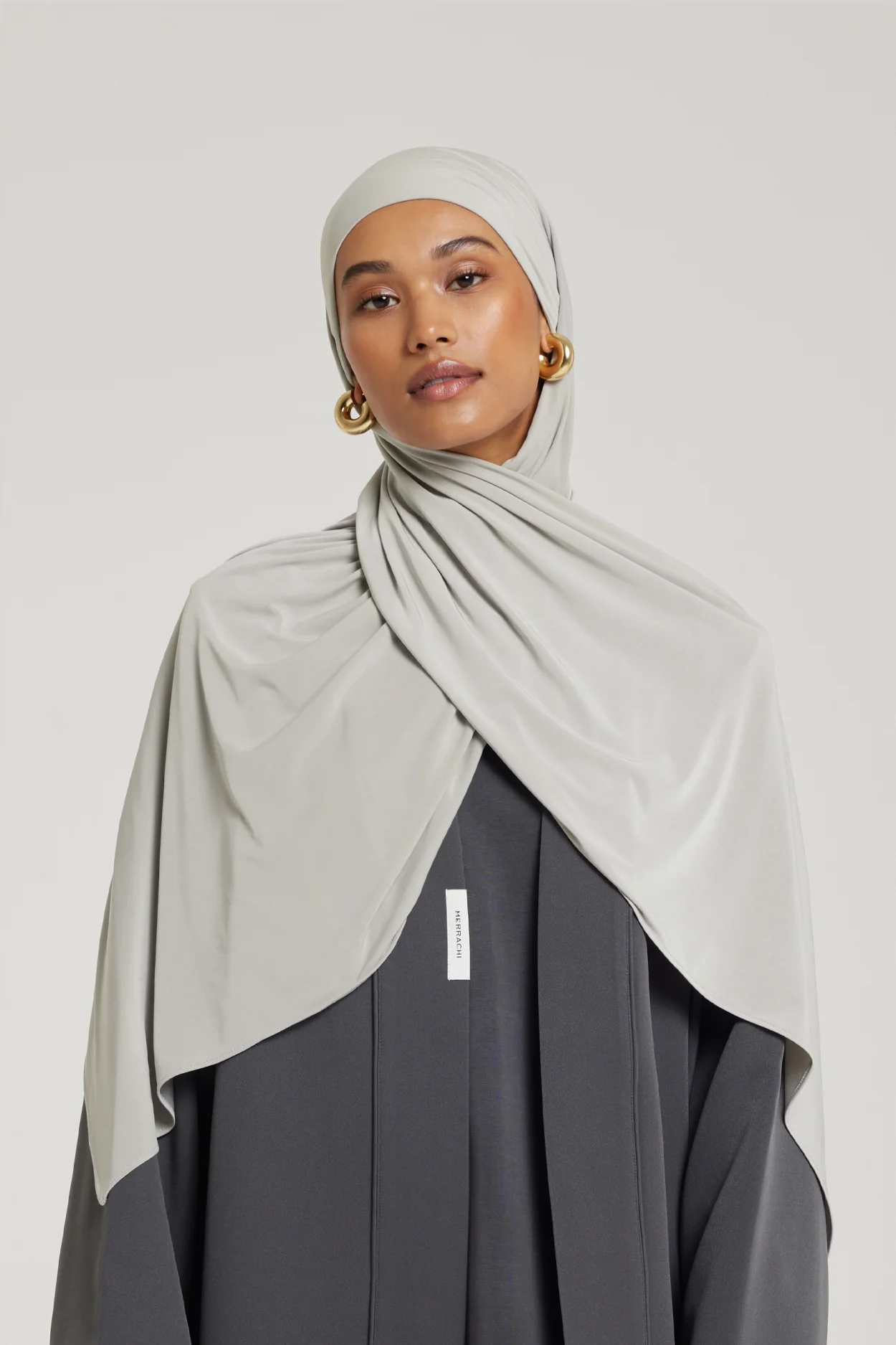 Liquid Jersey Scarf | Grey - Image 2