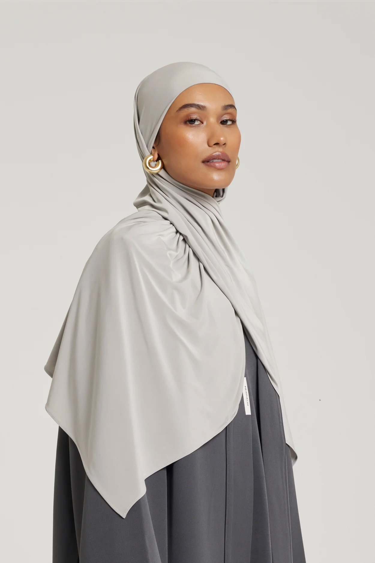 Liquid Jersey Scarf | Grey - Image 3