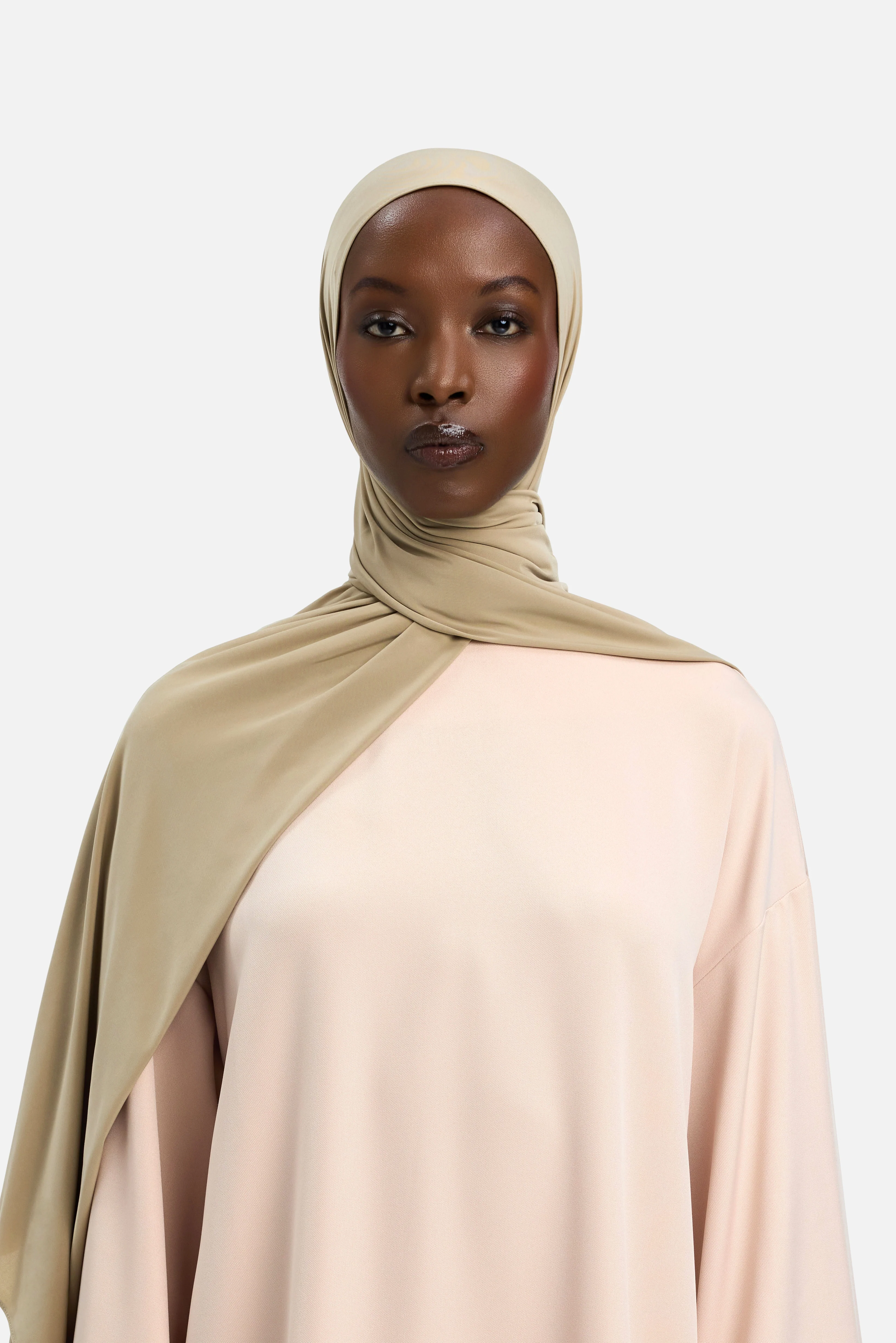 Liquid Jersey Scarf | Light Khaki