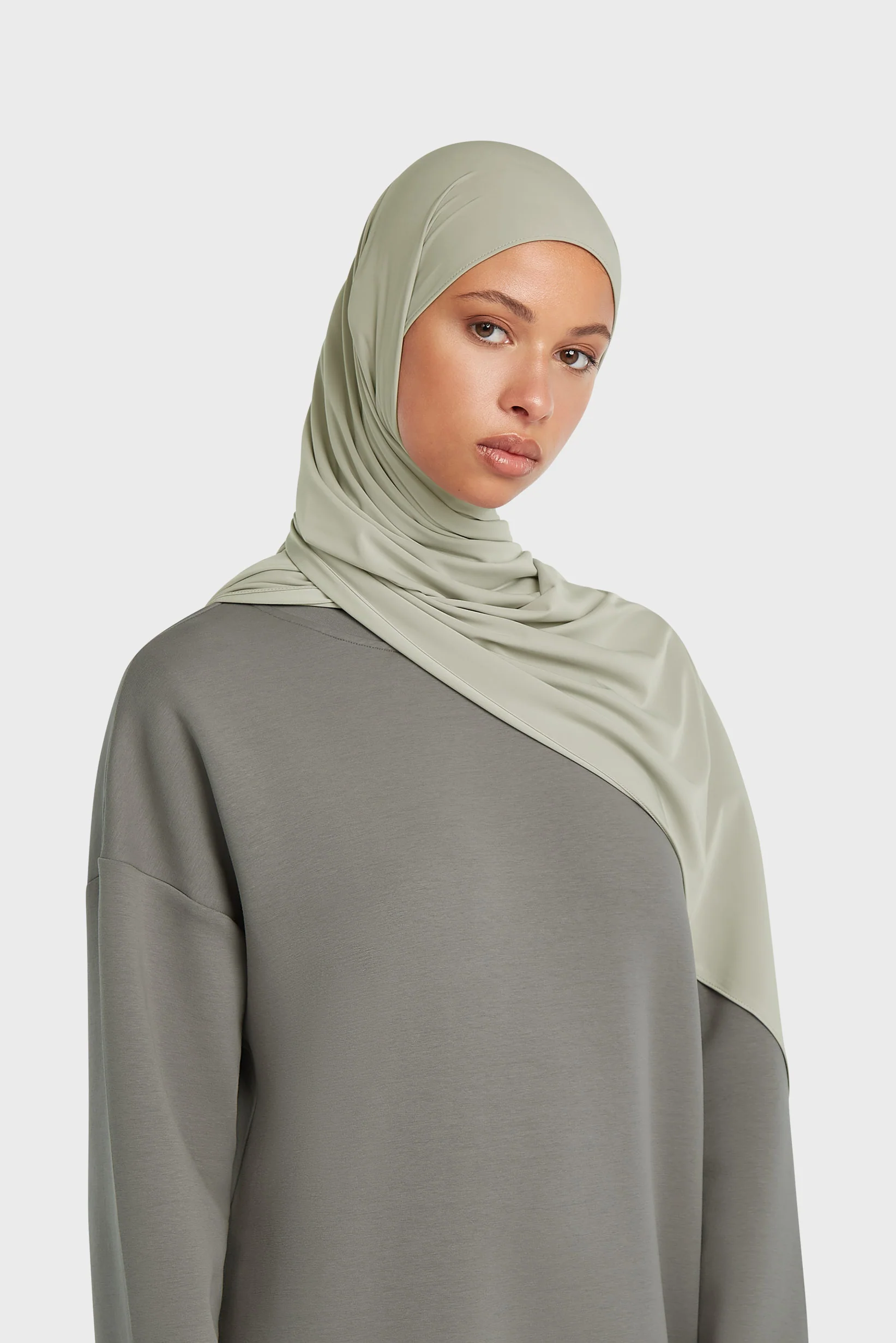 Liquid Jersey Scarf | Mirage Grey - Image 2