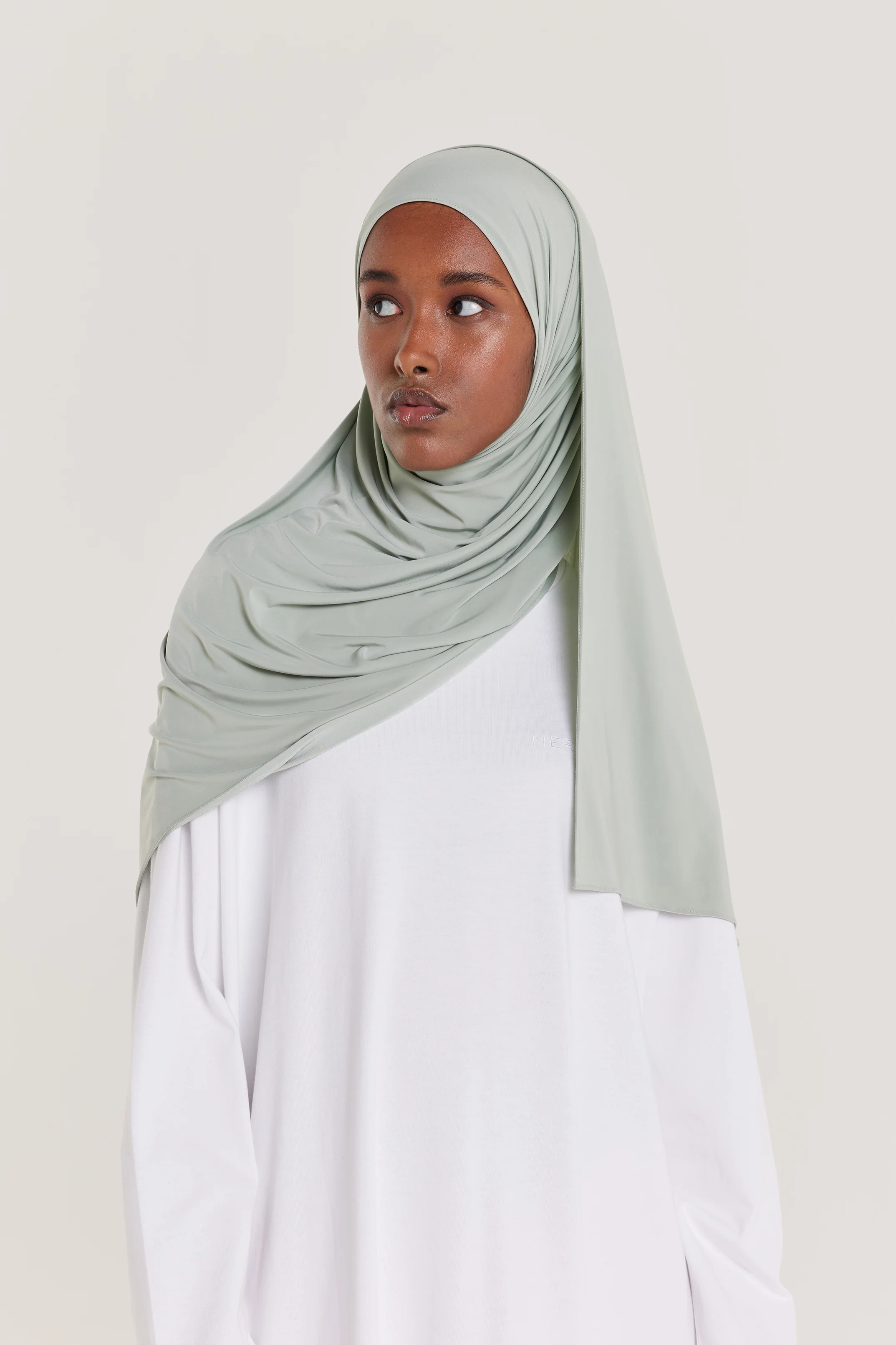 Liquid Jersey Scarf | Misty Green