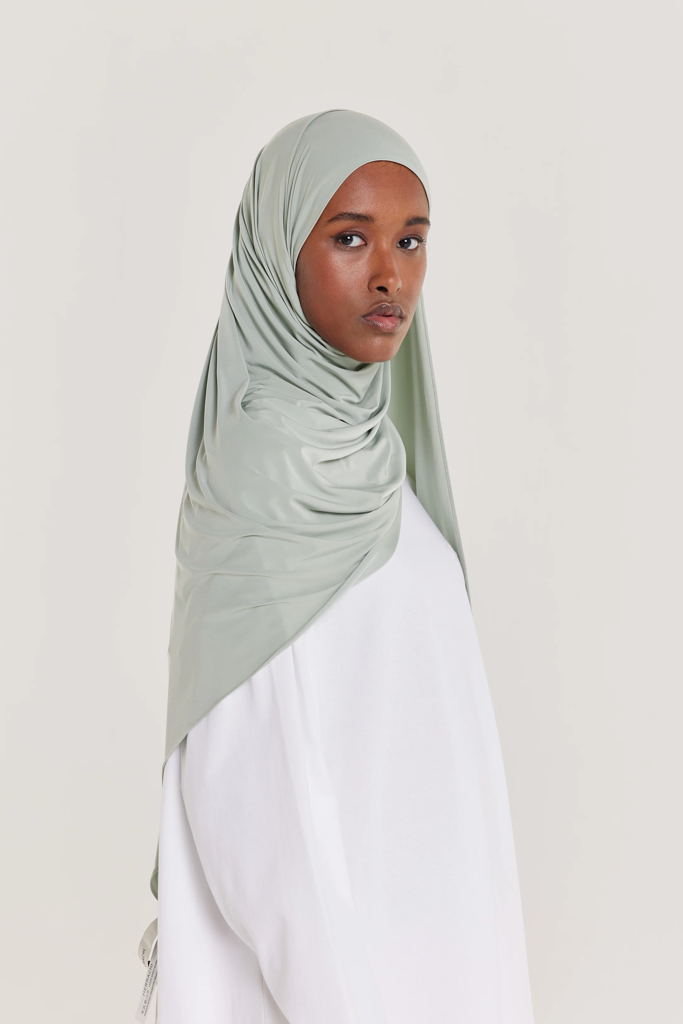 Liquid Jersey Scarf | Misty Green - Image 2