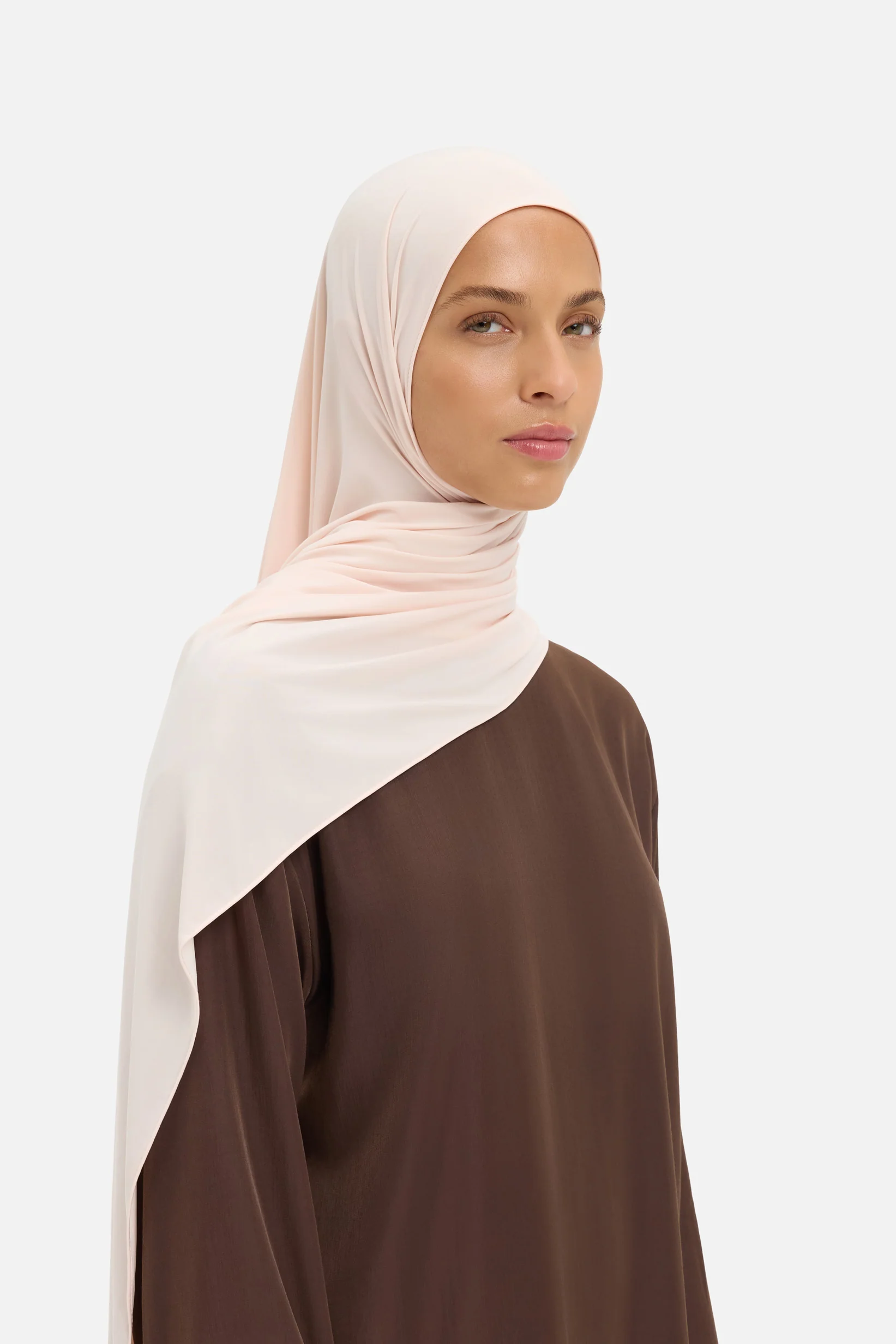 Liquid Jersey Scarf | Peach Cream - Image 2