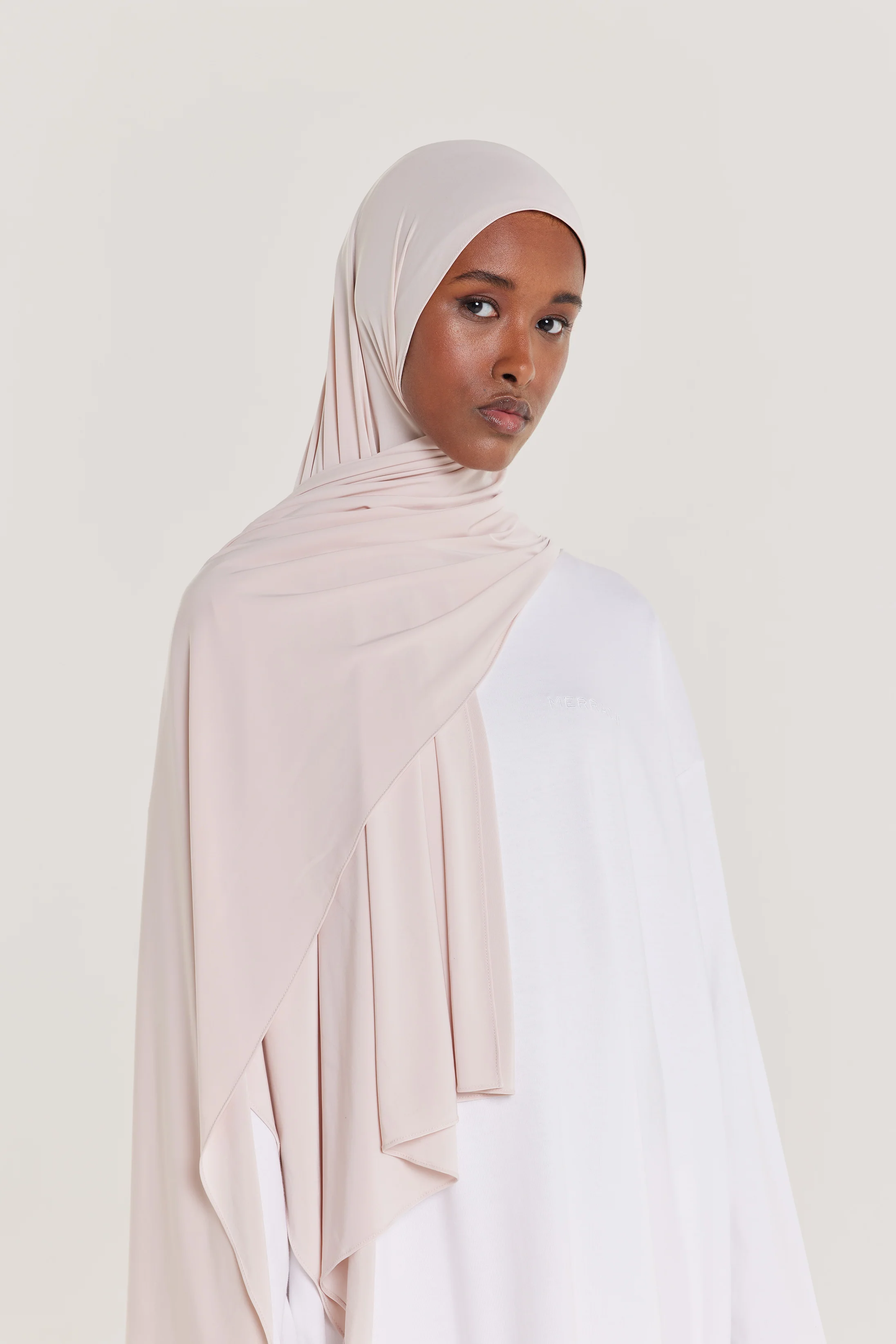 Liquid Jersey Scarf | Rosewater - Image 2