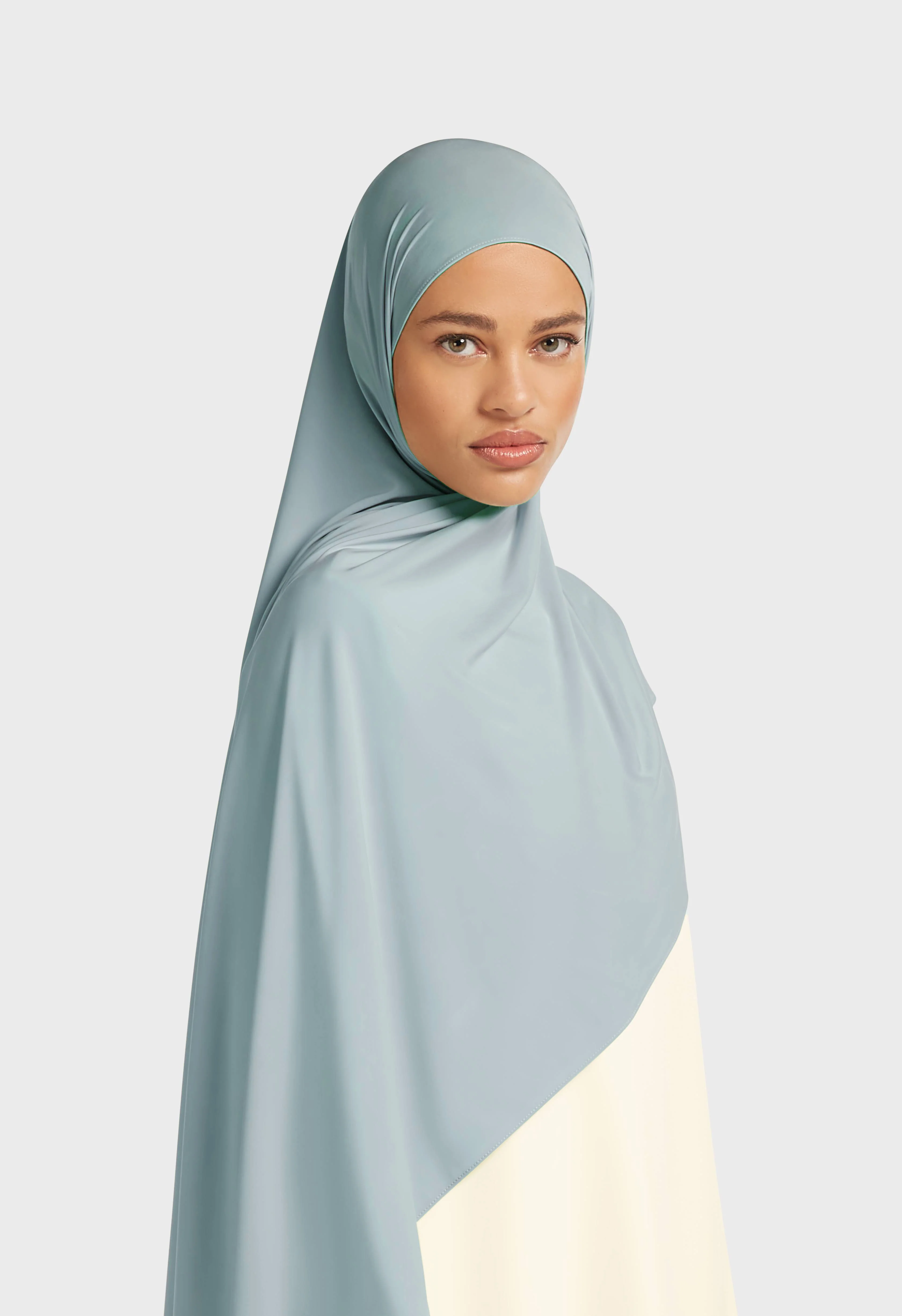 Liquid Jersey Scarf | Silver Blue - Image 2