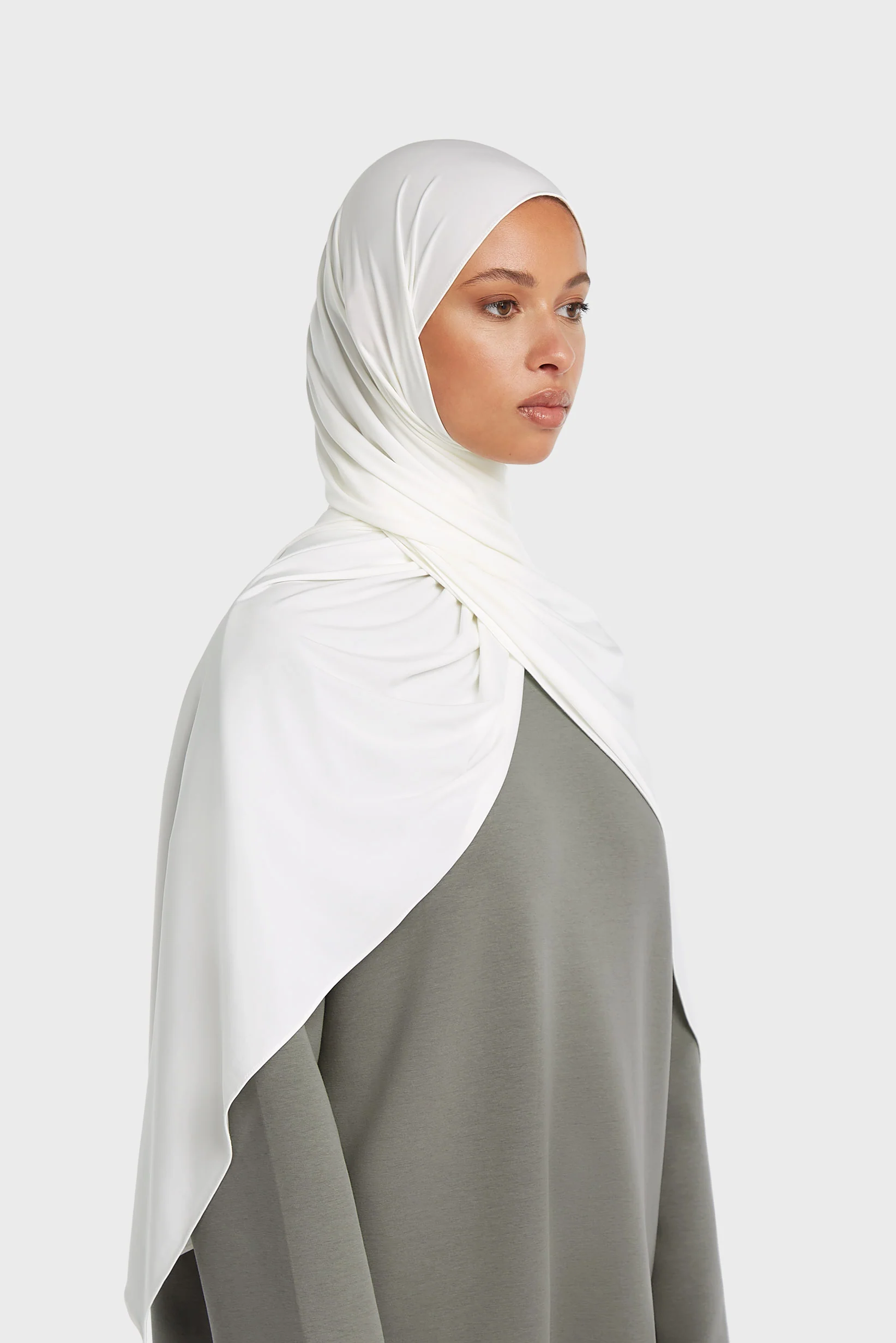 Liquid Jersey Scarf | White - Image 2