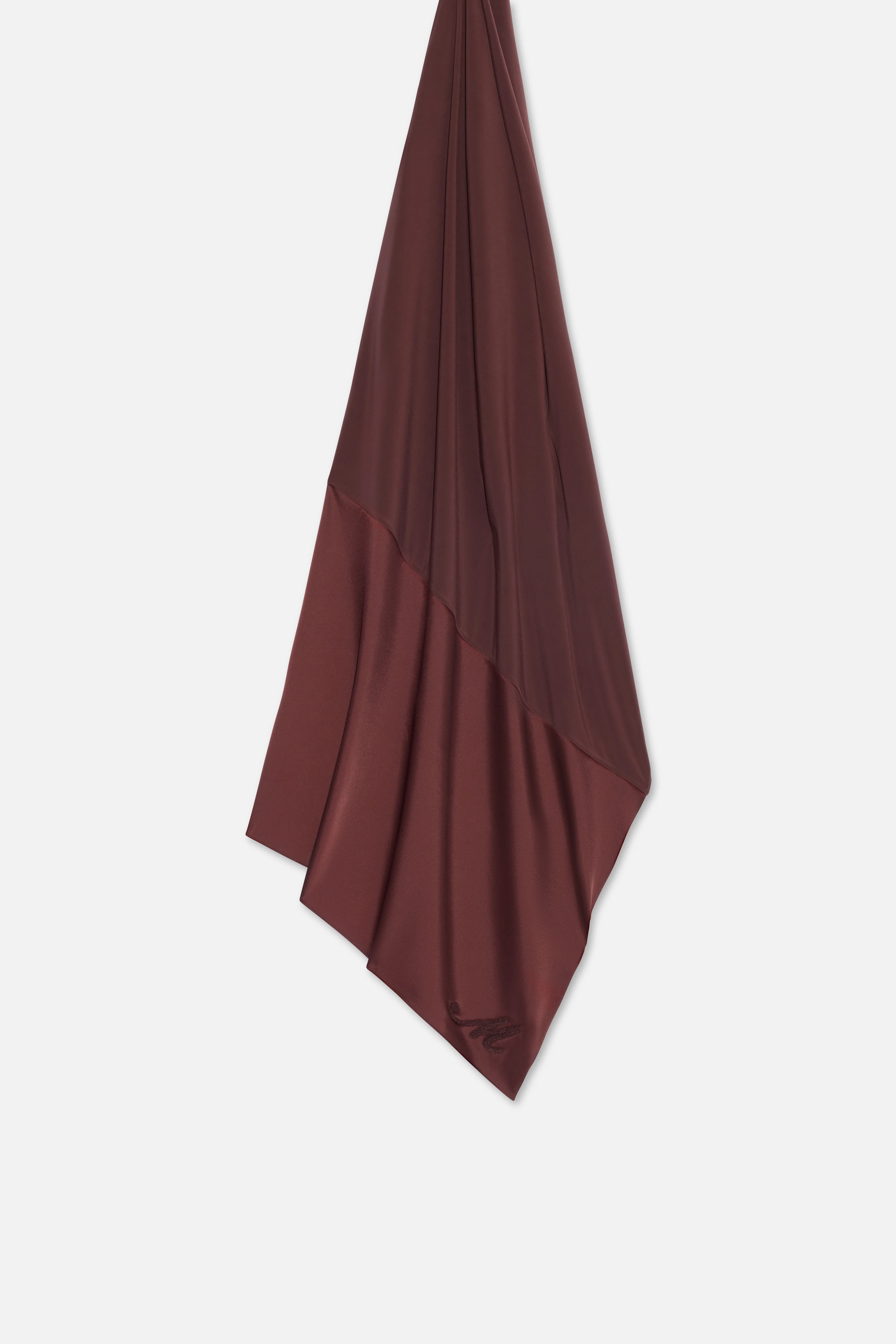 Logo Satin Edge Scarf Premium | Dark Cherry - Image 3