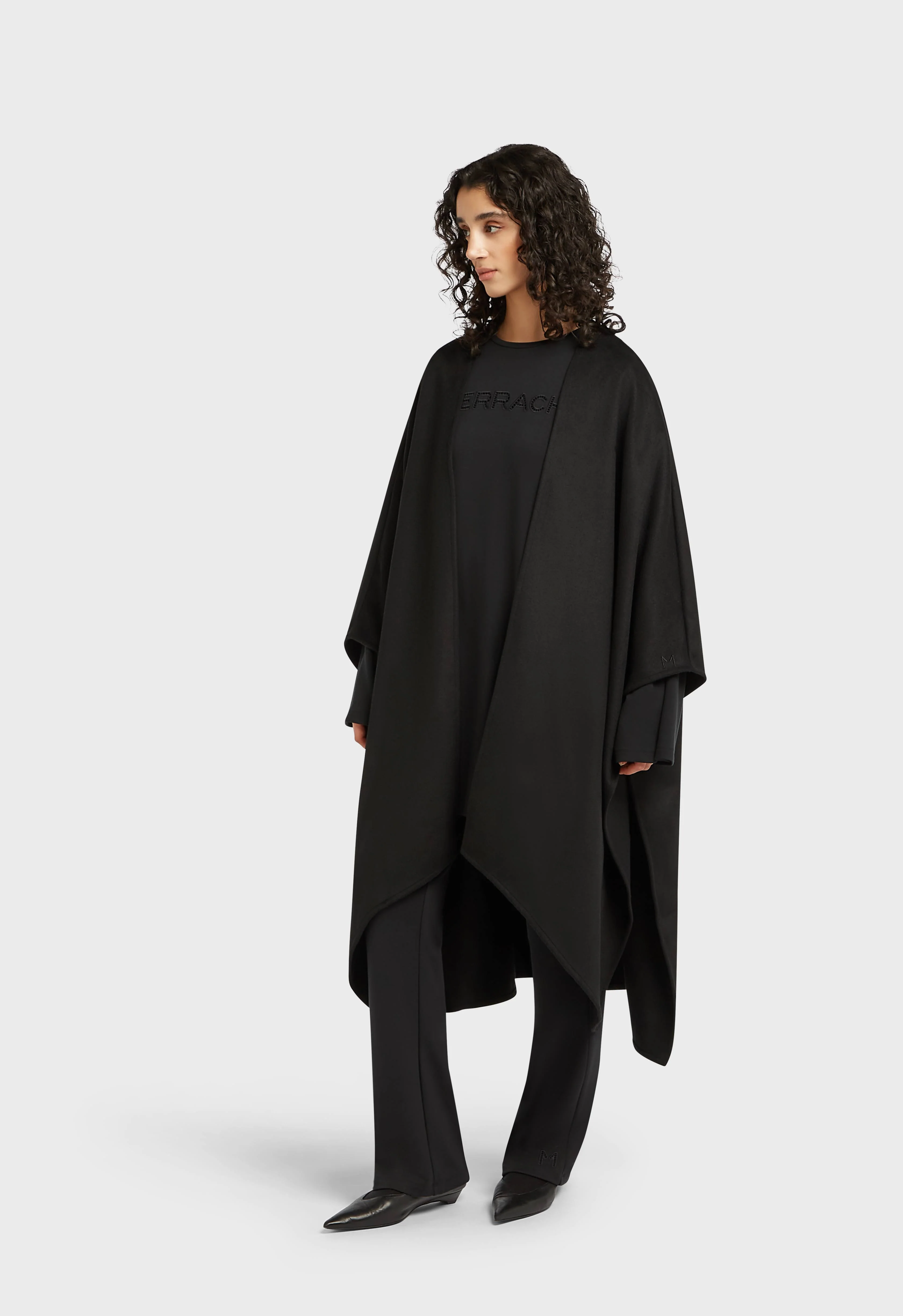 Long Poncho | Black - Image 2