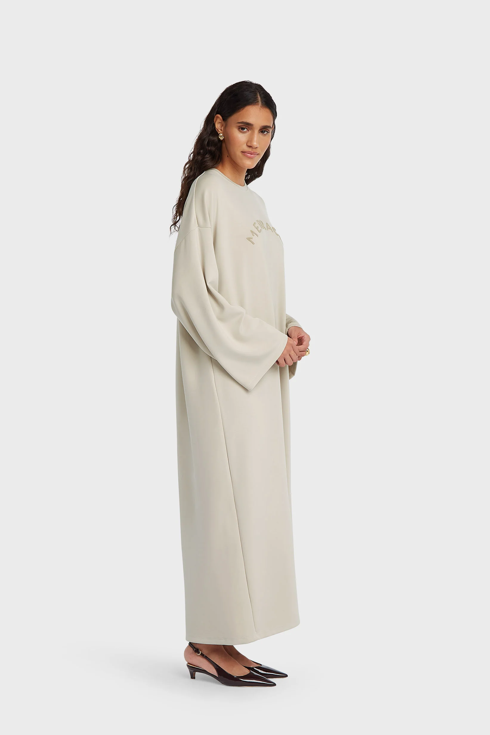 Long Sleeve Dress | Soft Taupe - Image 2