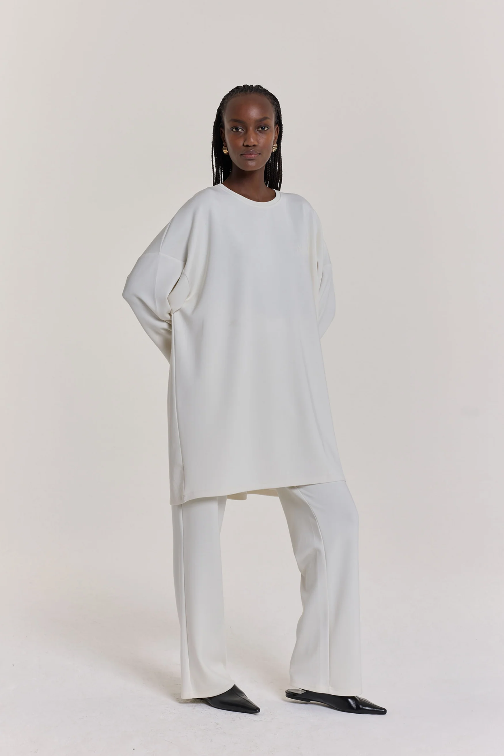 Long Sleeve Top | Off White - Image 2