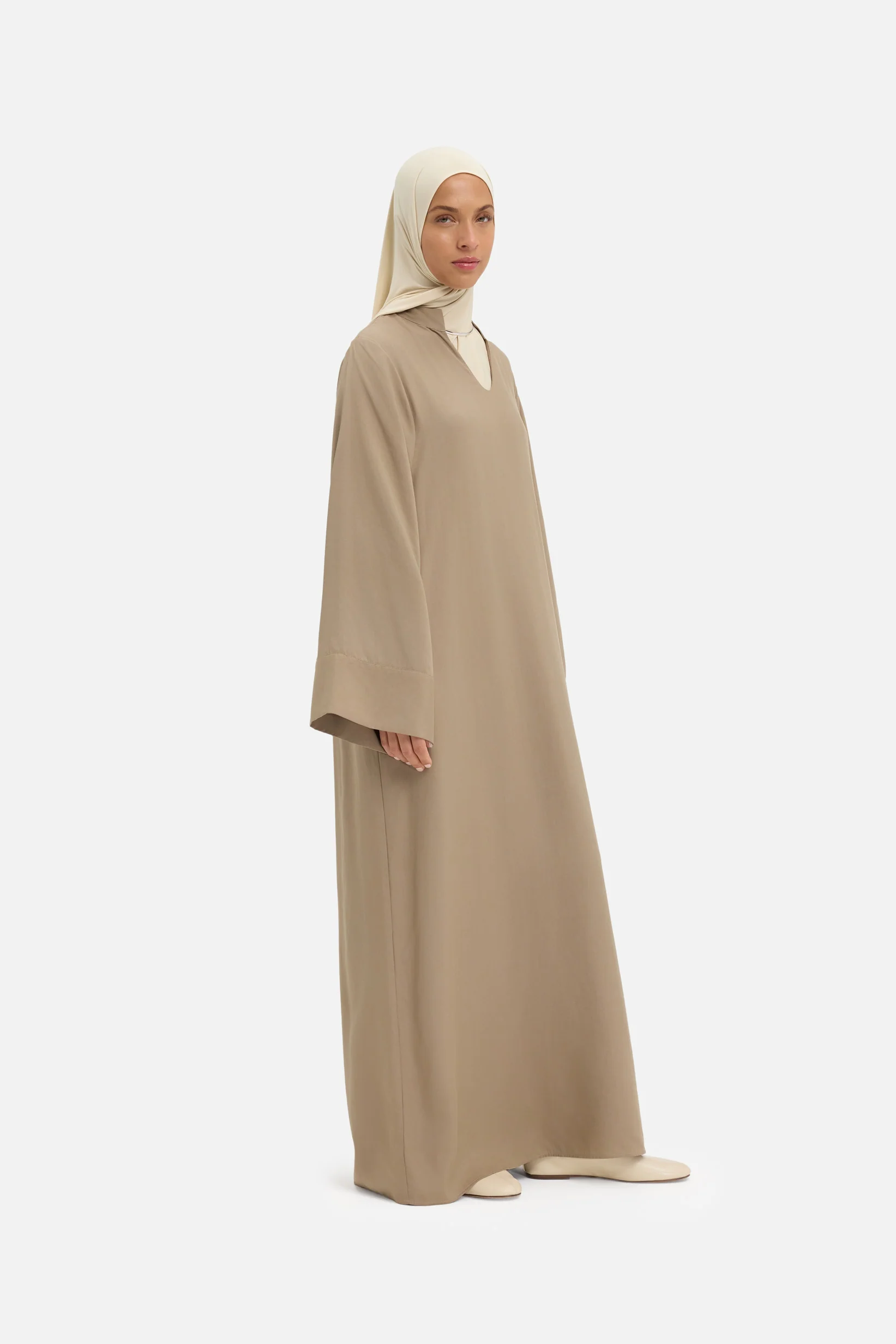 Loose Dress | Khaki - Image 2