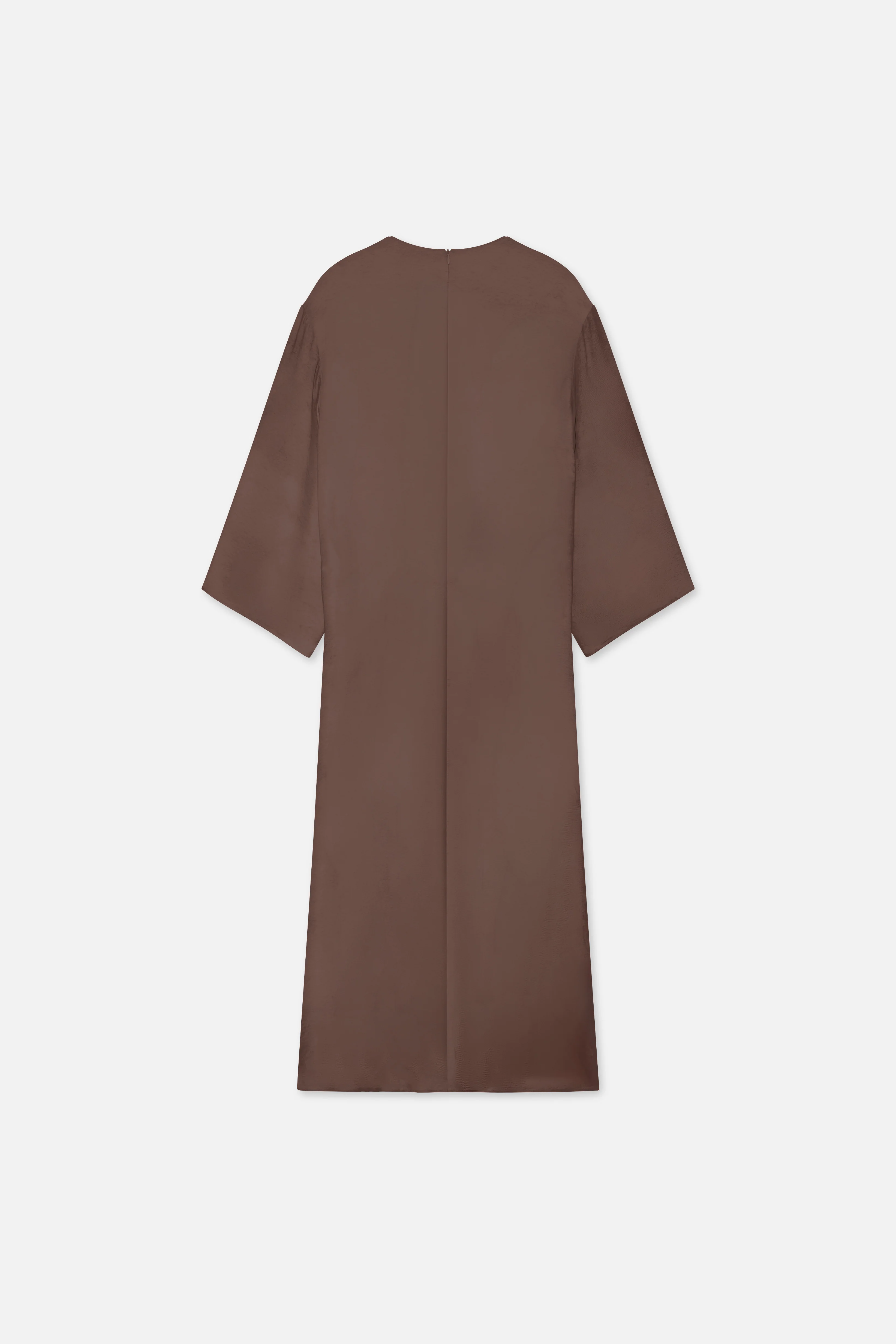 Marble Crew Neck Dress | Ash Brown - Image 5
