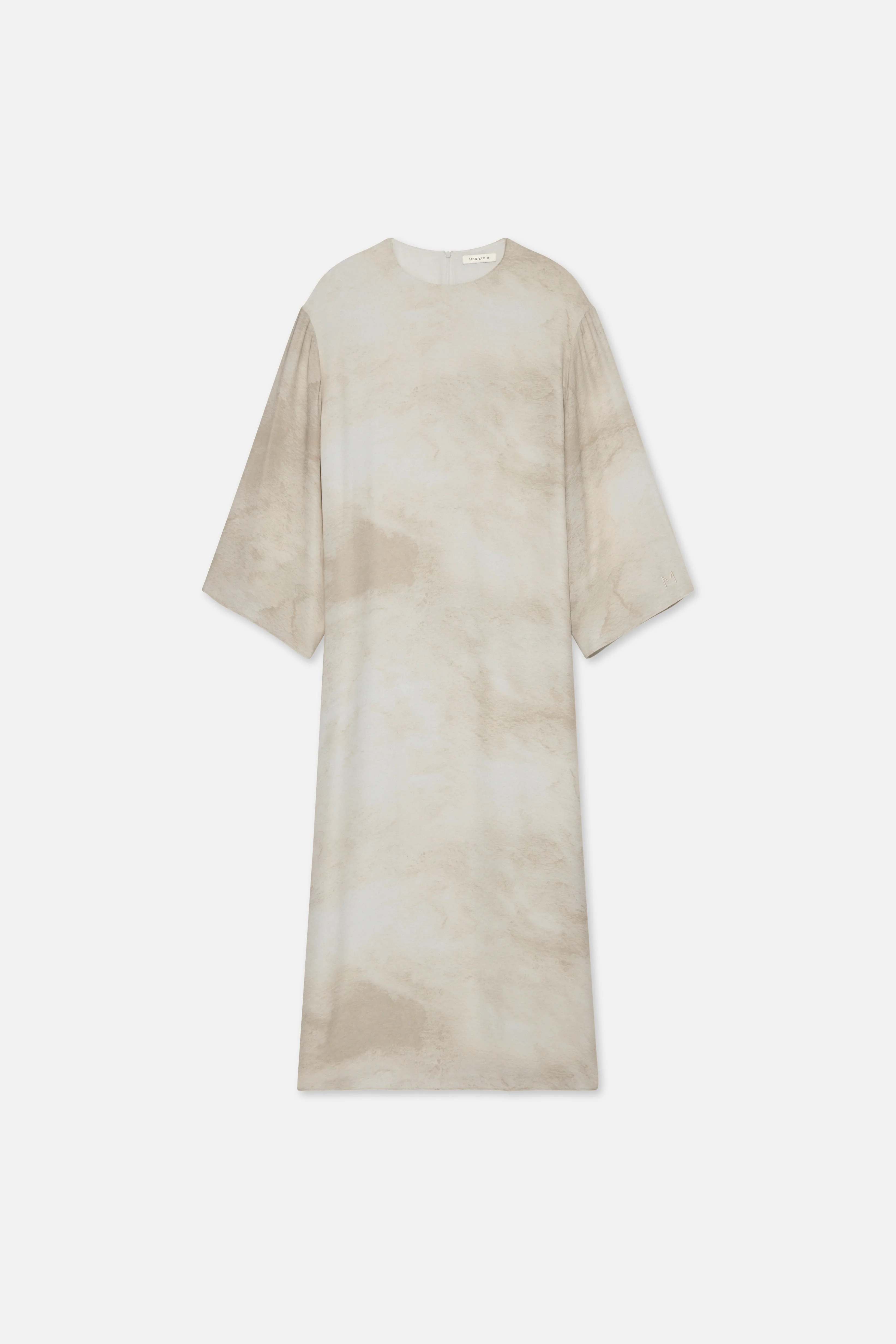 Marble Crew Neck Dress | Mocha Marble - Image 4