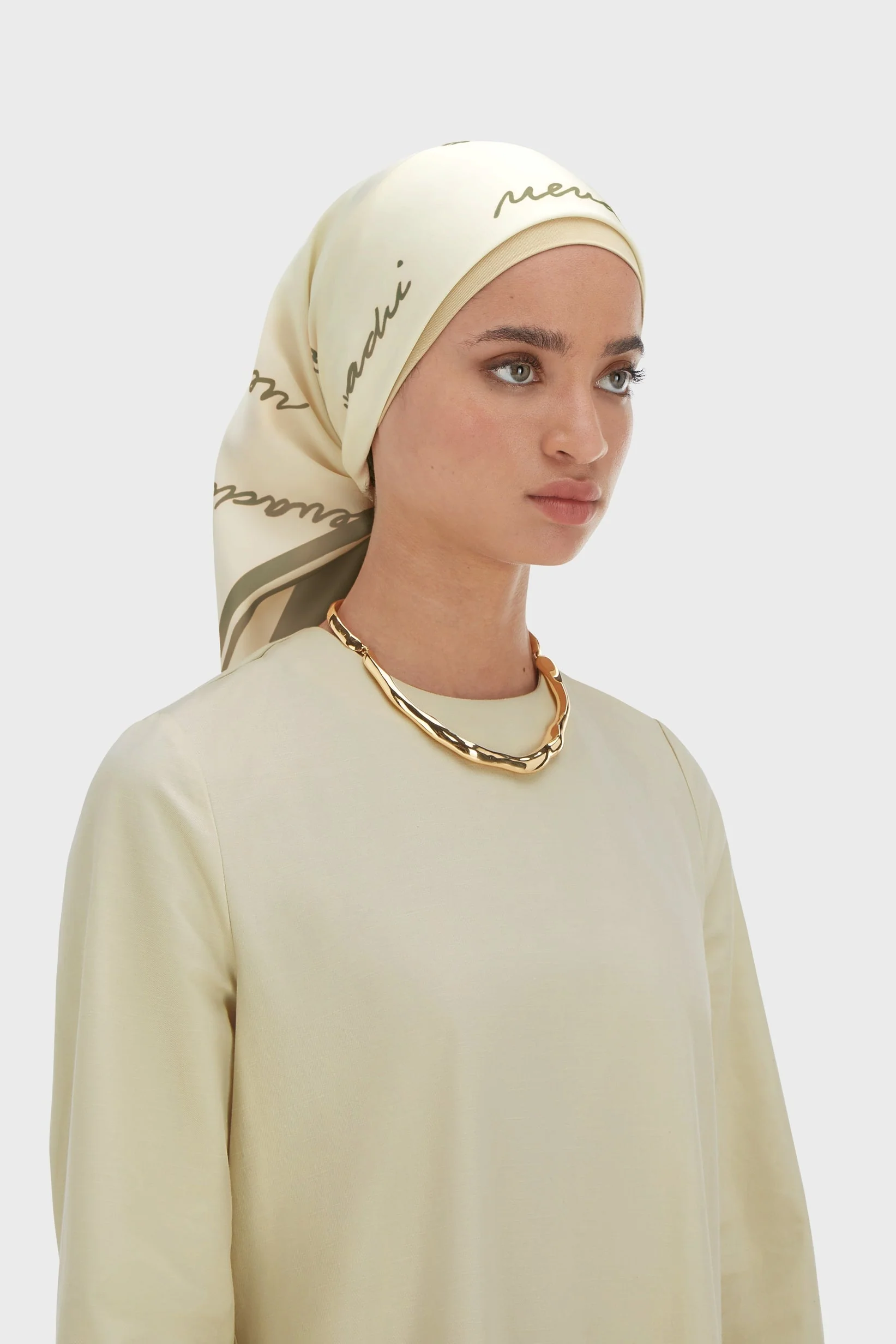 Monogram Bandana | Taupe - Image 3