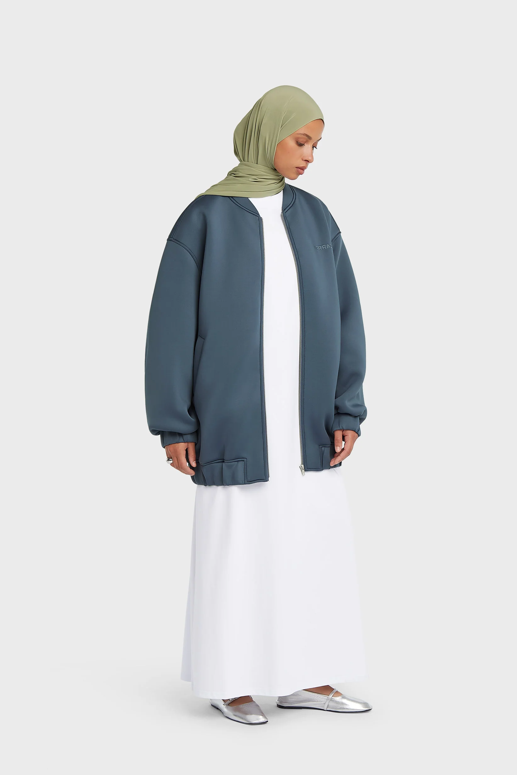 Neoprene Bomber | Dusty Indigo - Image 2
