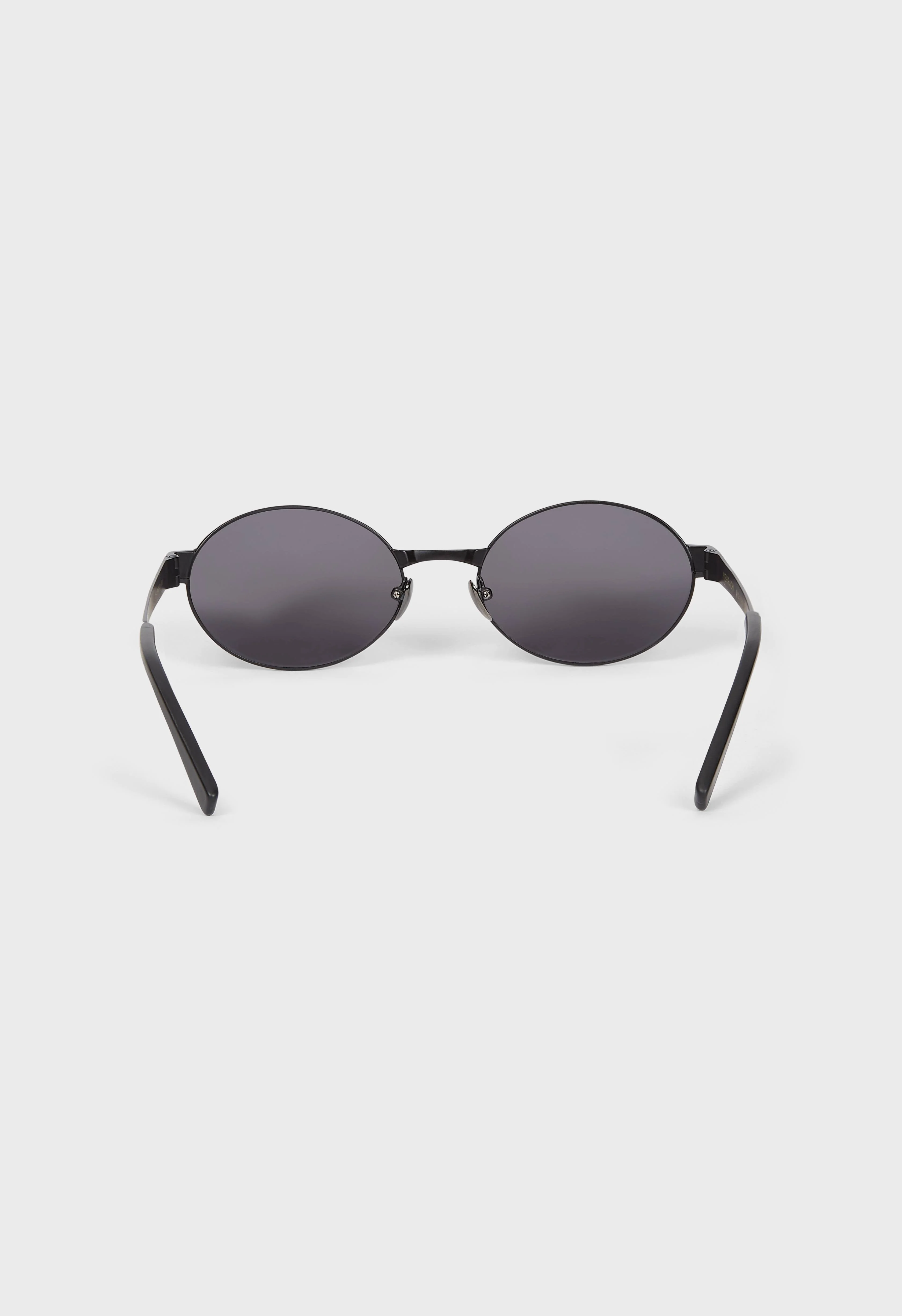 Oval Framed Sunglasses | Black - Image 6