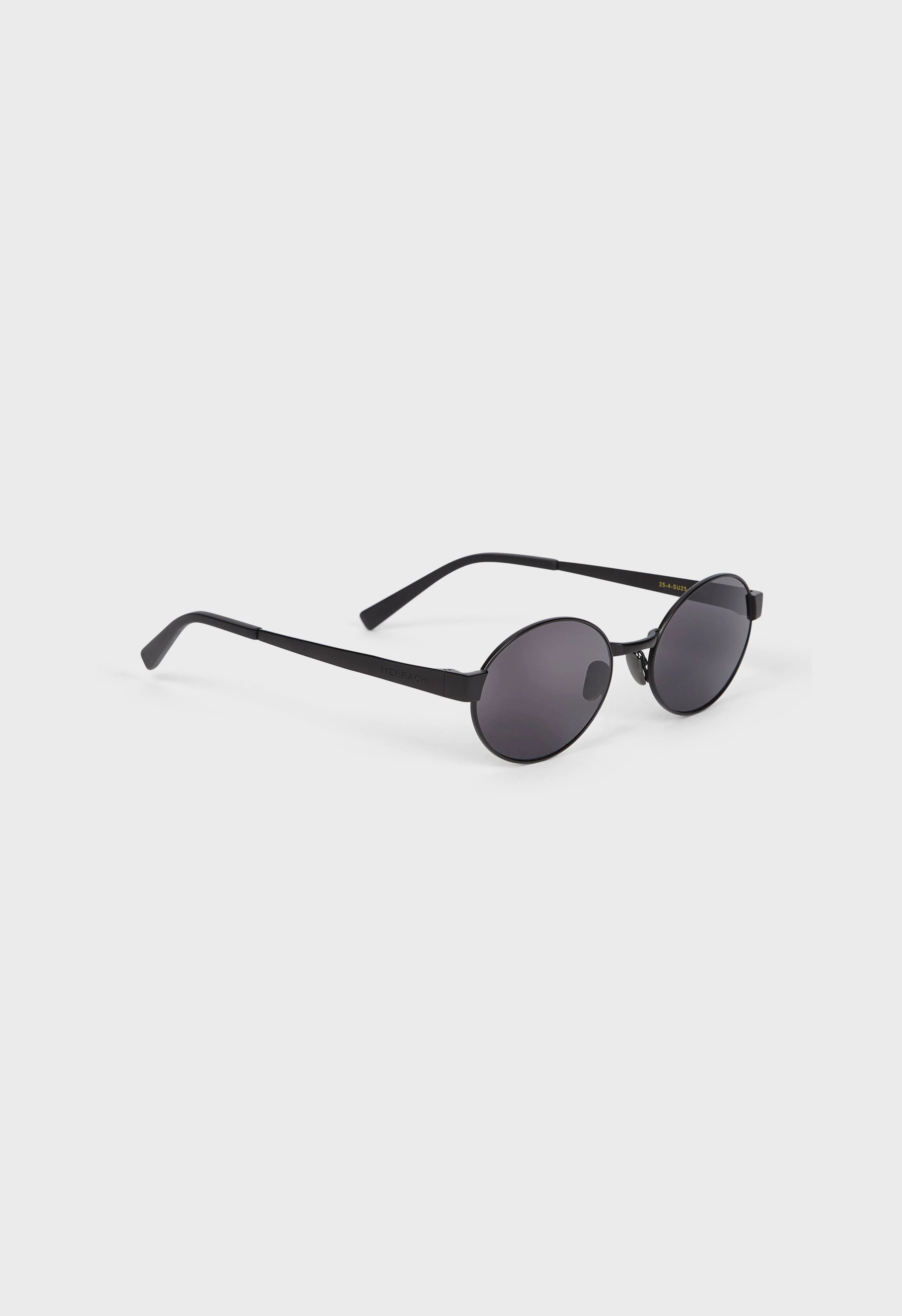 Oval Framed Sunglasses | Black - Image 7