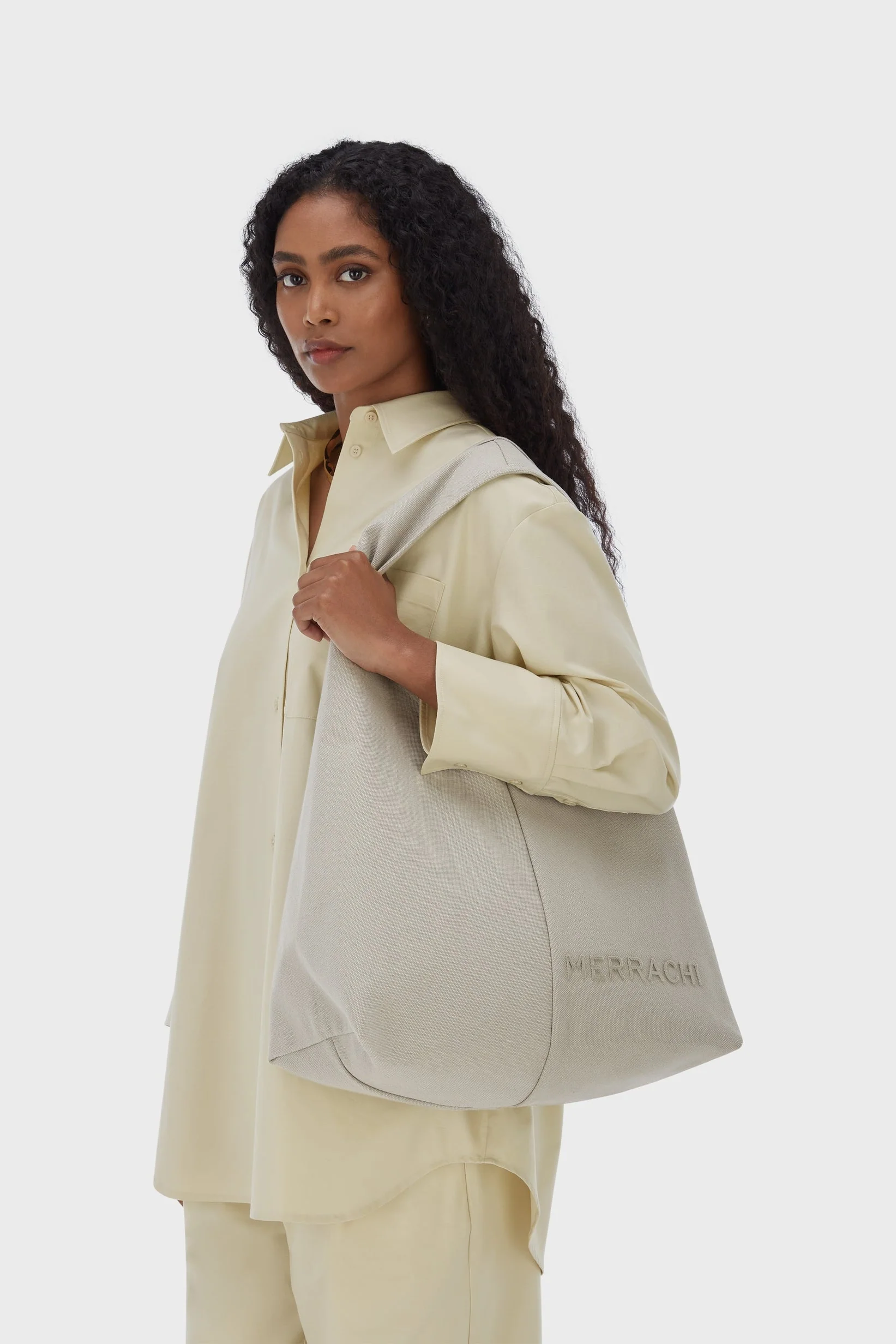 Oval Tote Bag | Moss Gray - Image 3