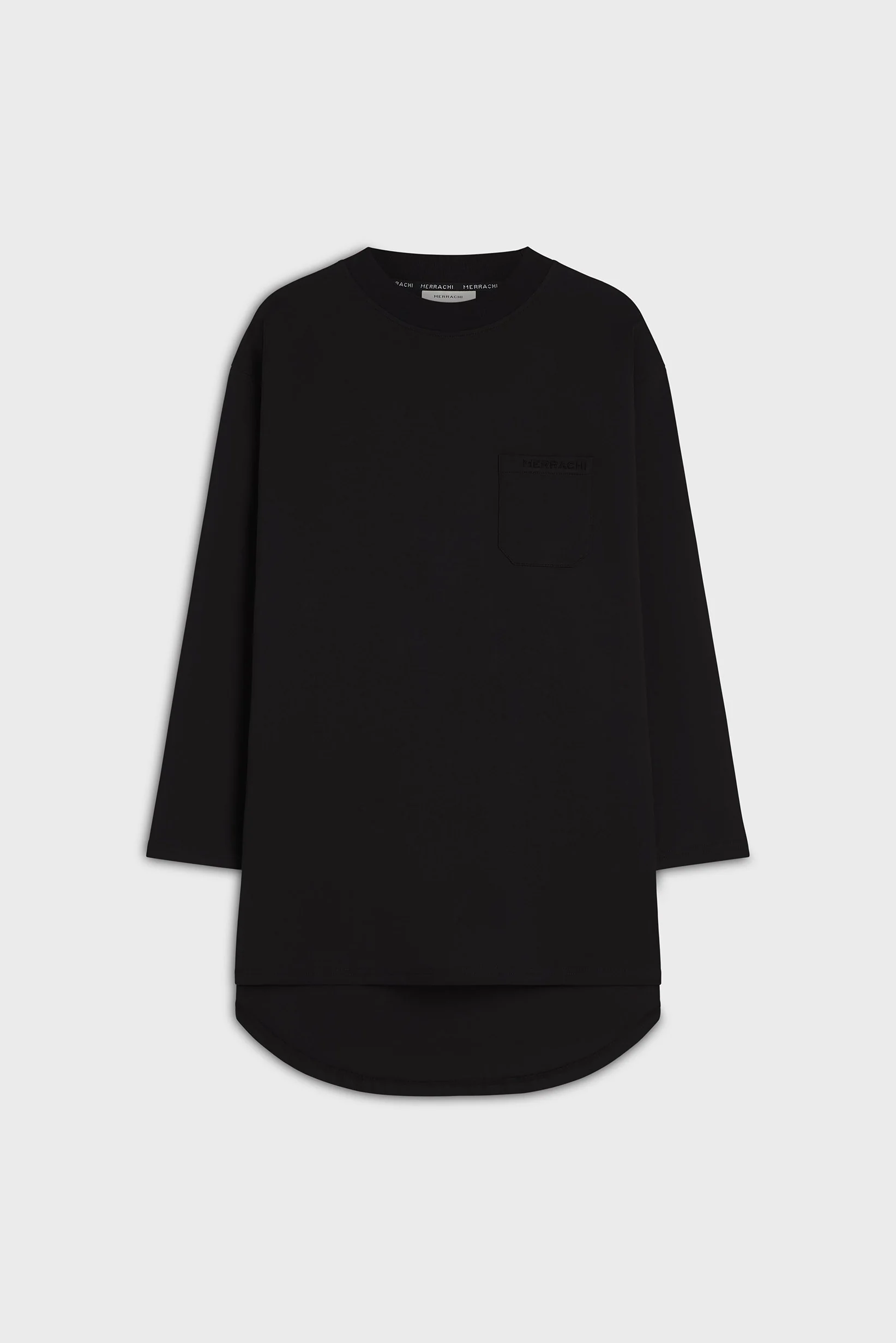 Oversized Cotton Tee | Black - Image 3