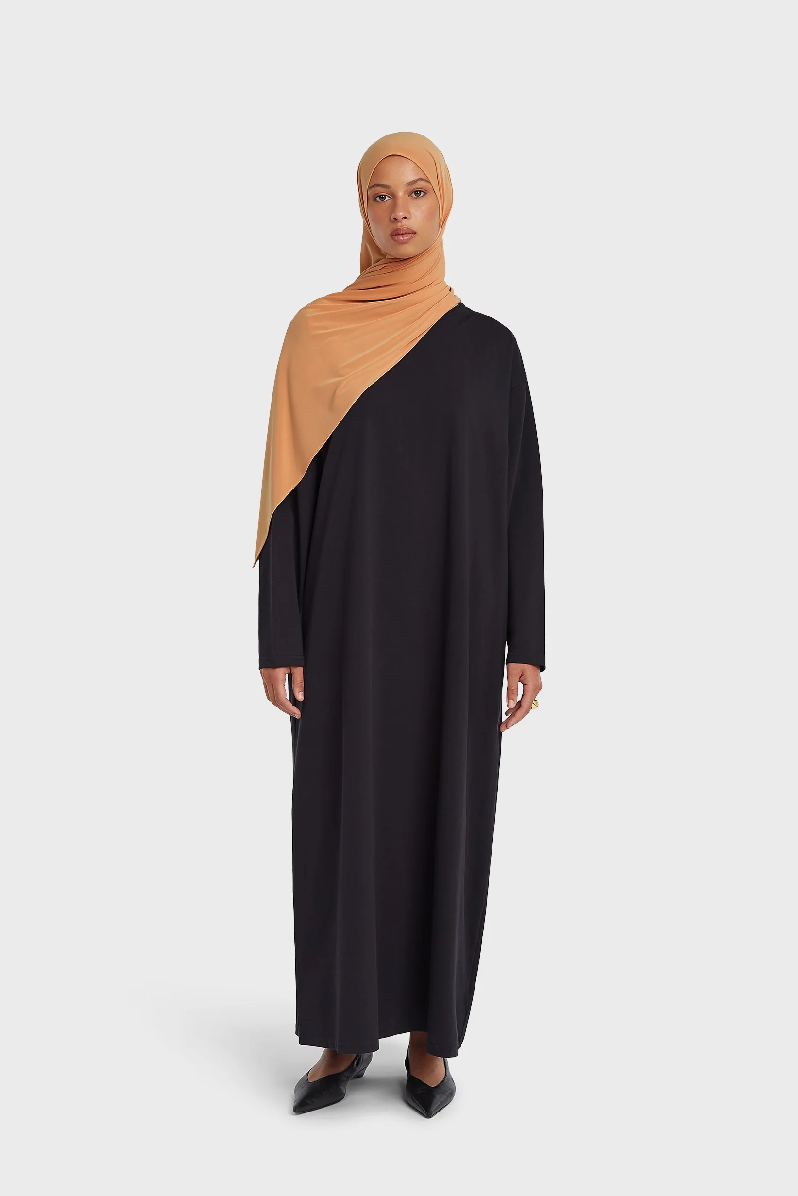 Oversized Cotton Tee Dress | Black - Image 2