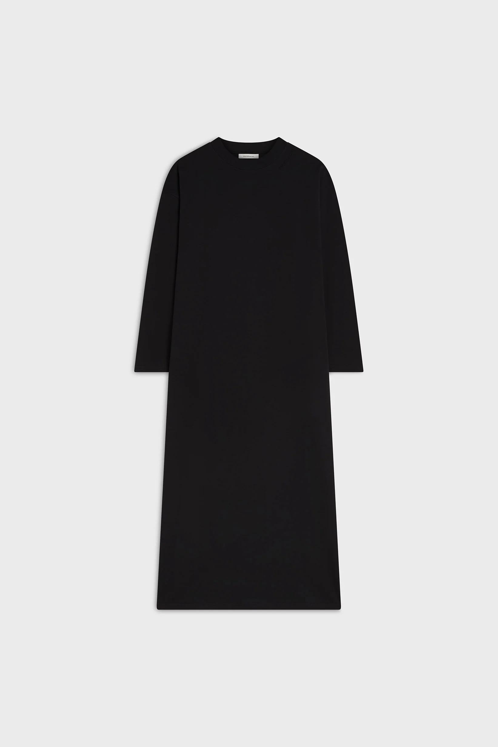 Oversized Cotton Tee Dress | Black - Image 3