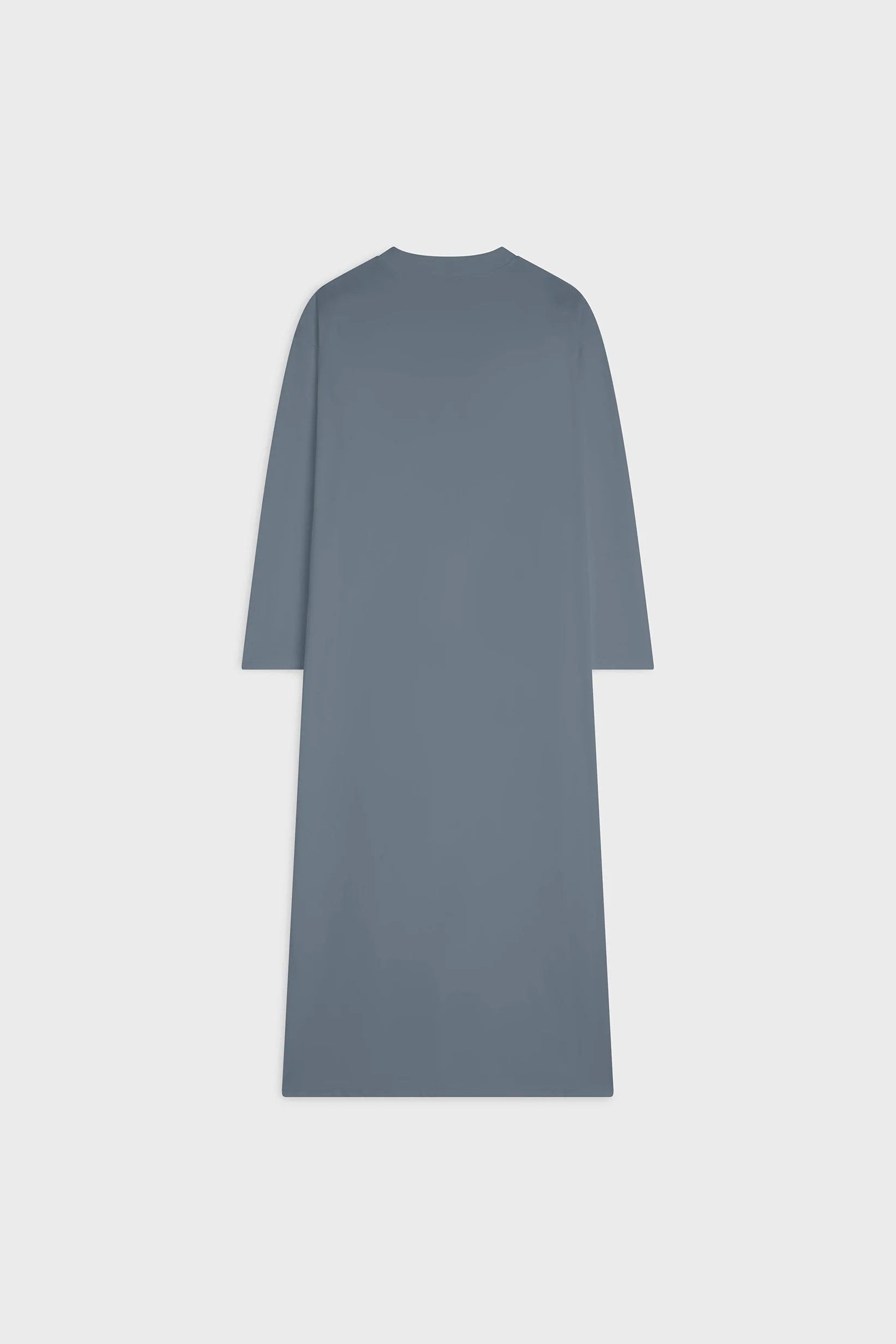 Oversized Cotton Tee Dress | Dusty Indigo - Image 4