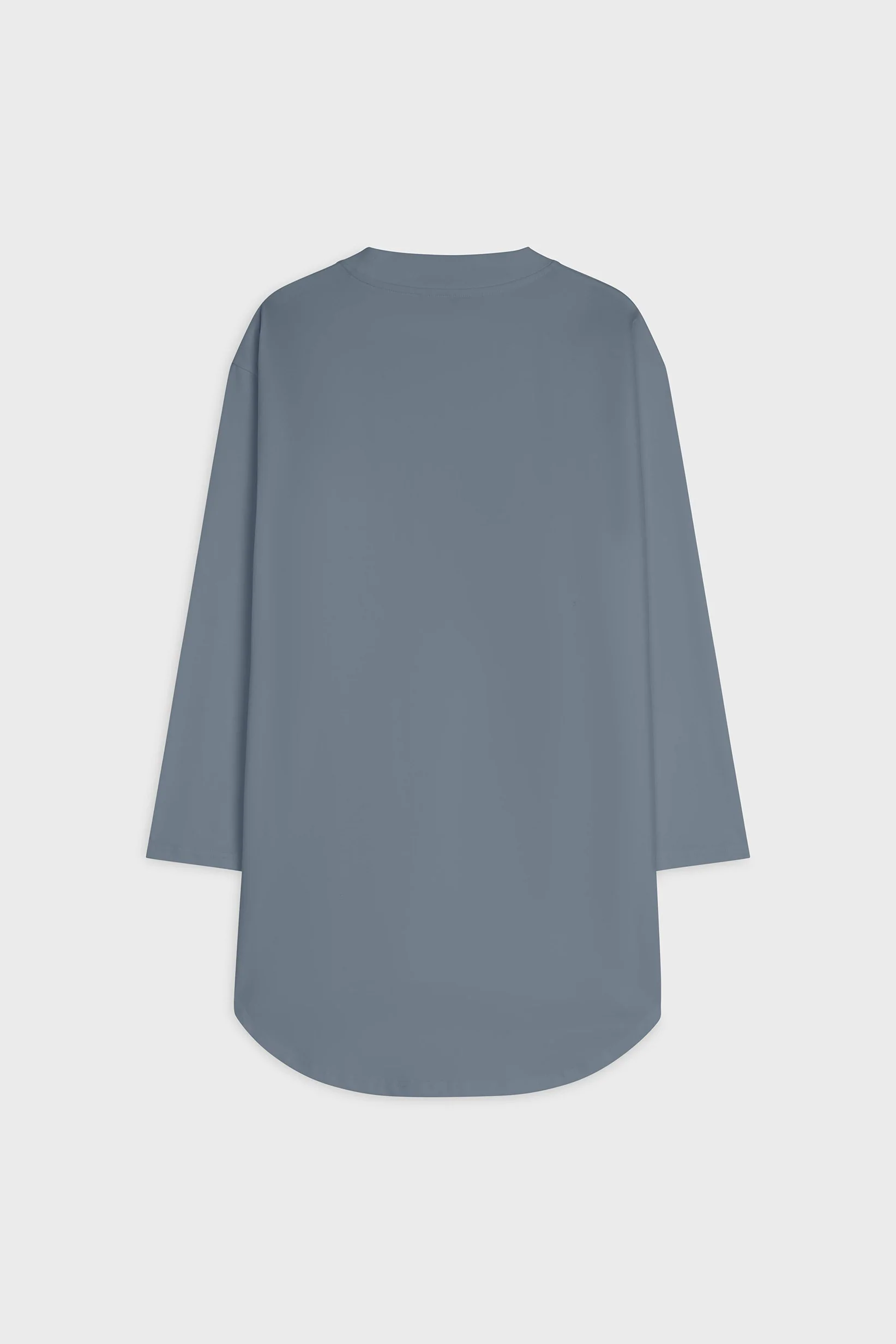 Oversized Cotton Tee | Dusty Indigo - Image 4