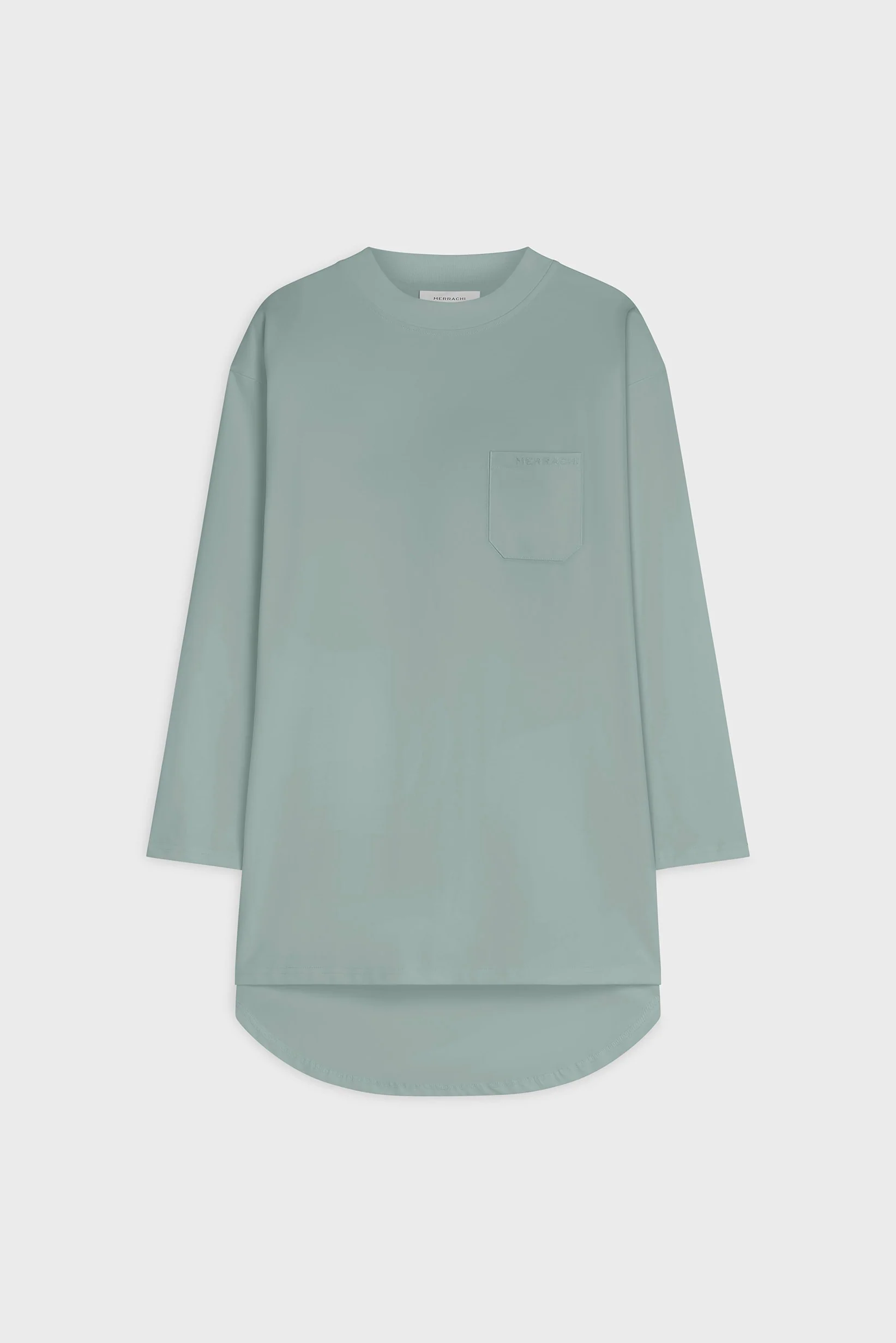 Oversized Cotton Tee | Silver Blue - Image 3