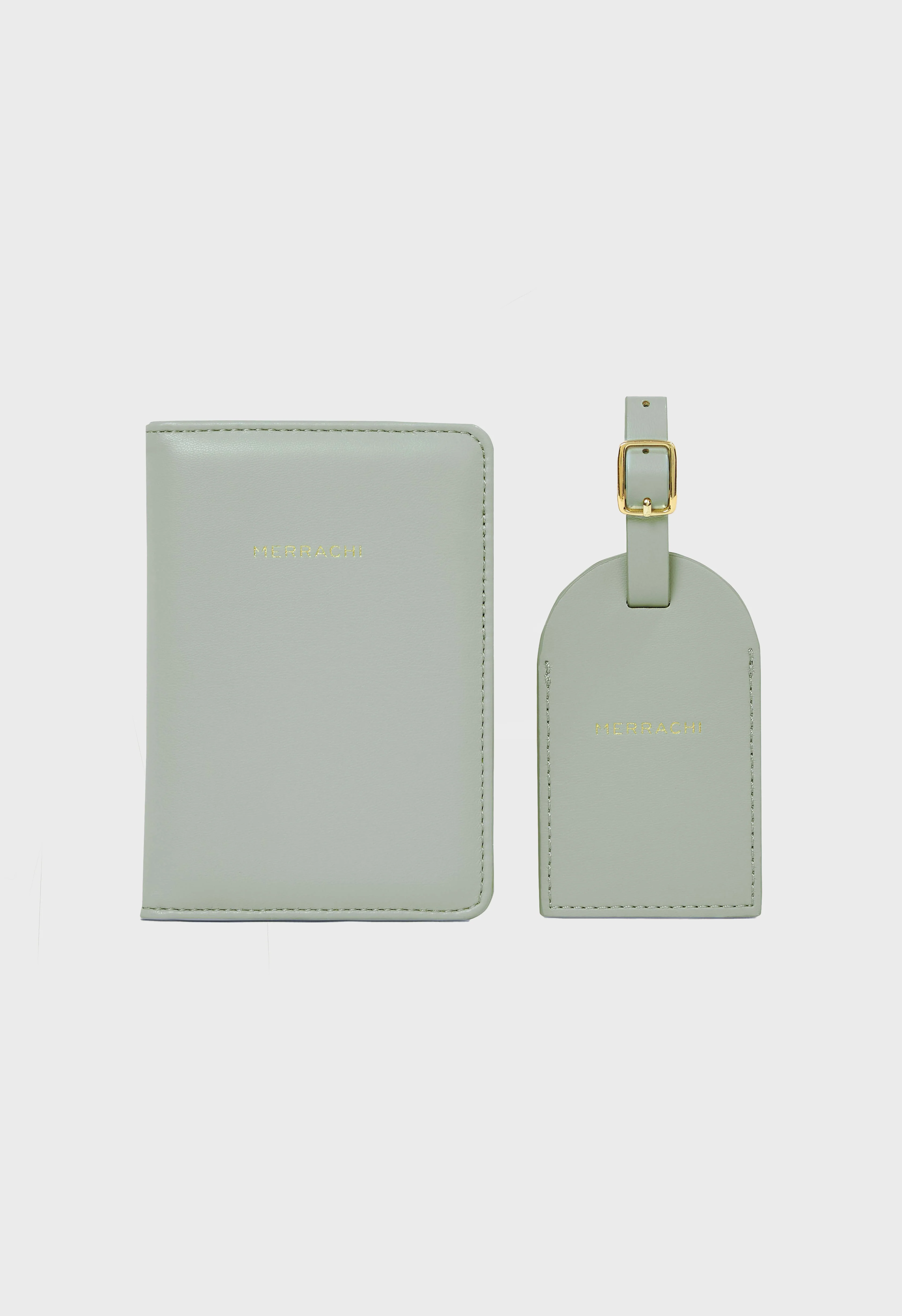 Passport Holder and Luggage Label | Misty Green - Image 2
