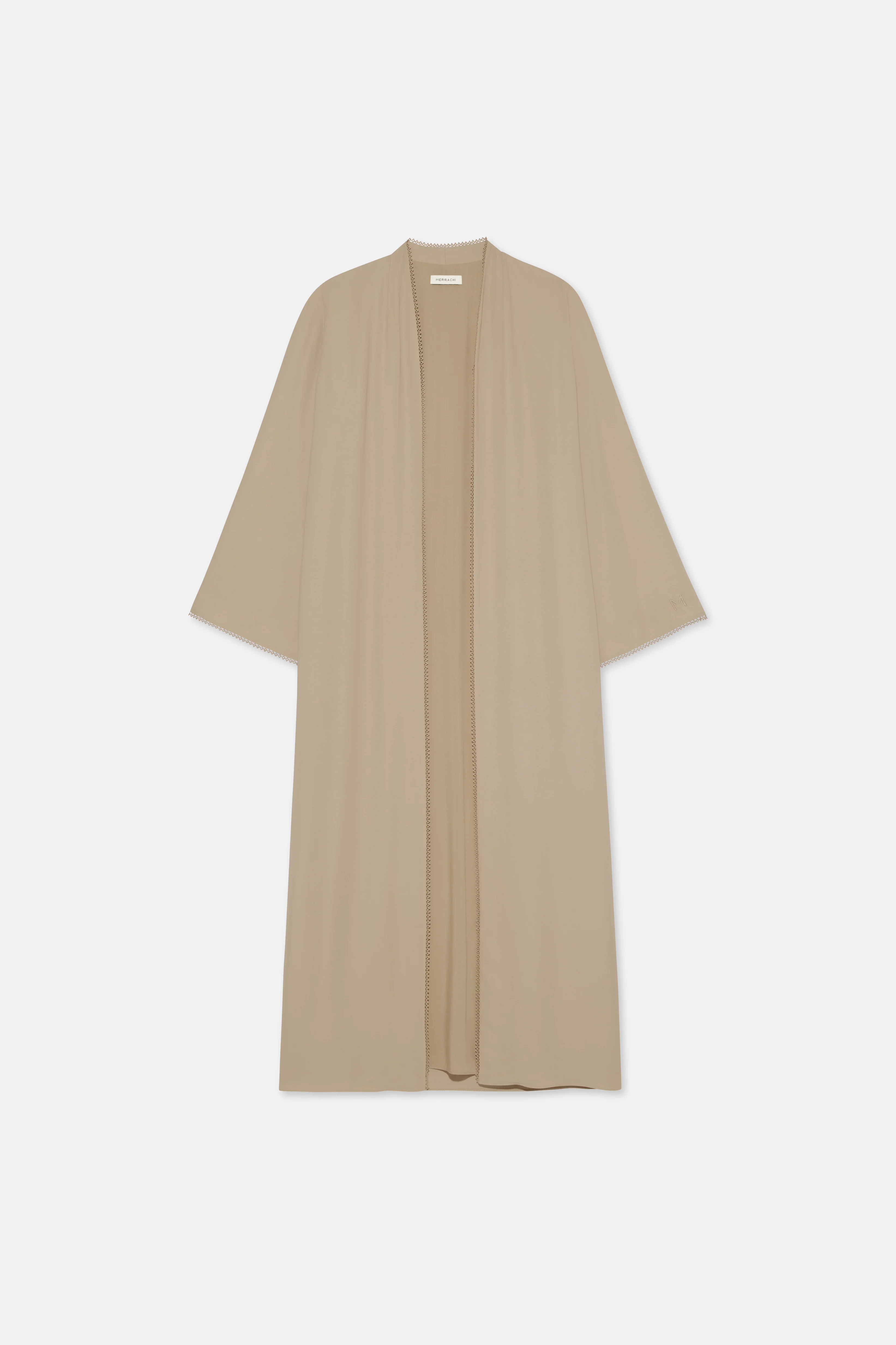 Picot Edge Abaya | Mocha - Image 5