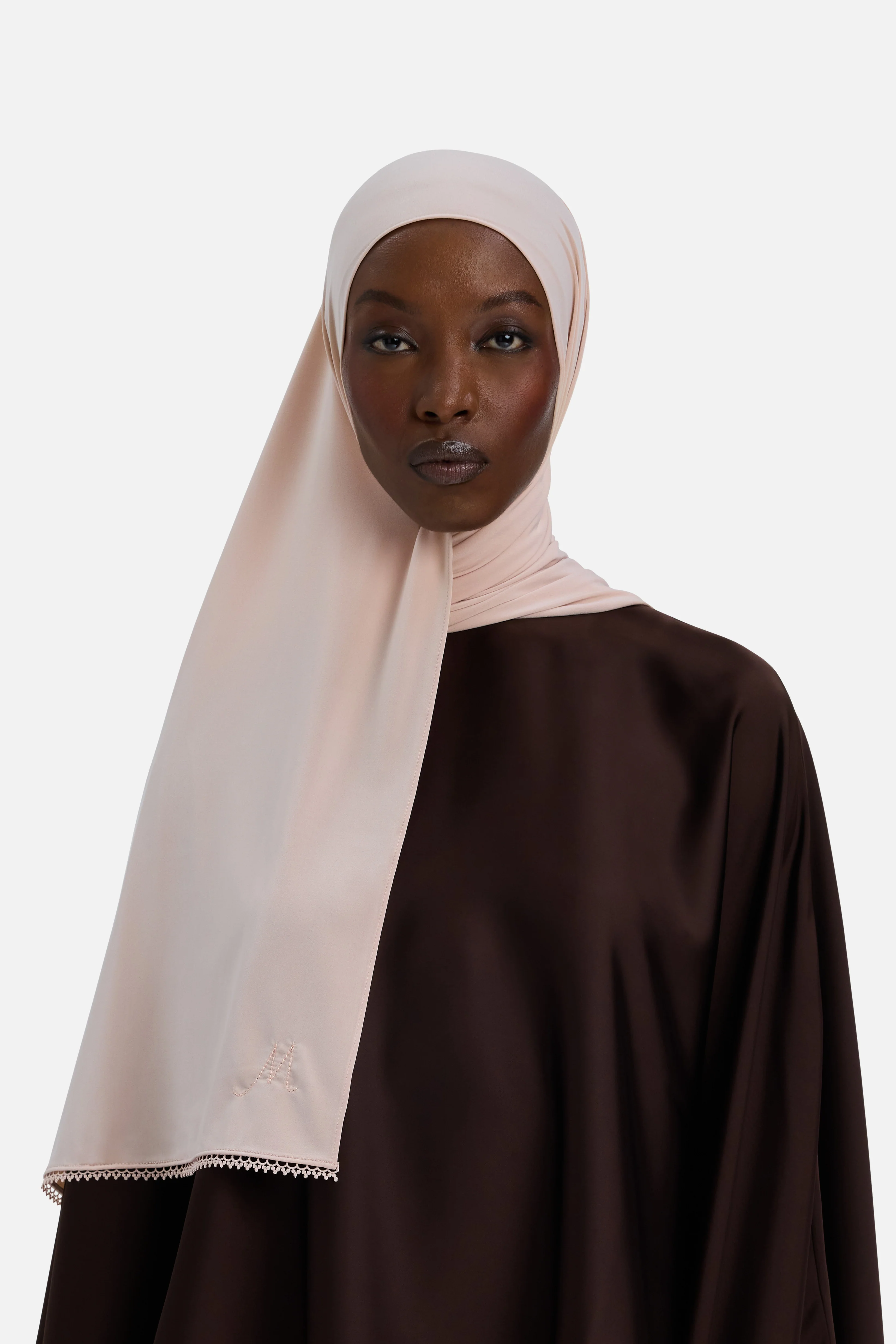 The Picot Edge Premium Scarf | Dark Rose