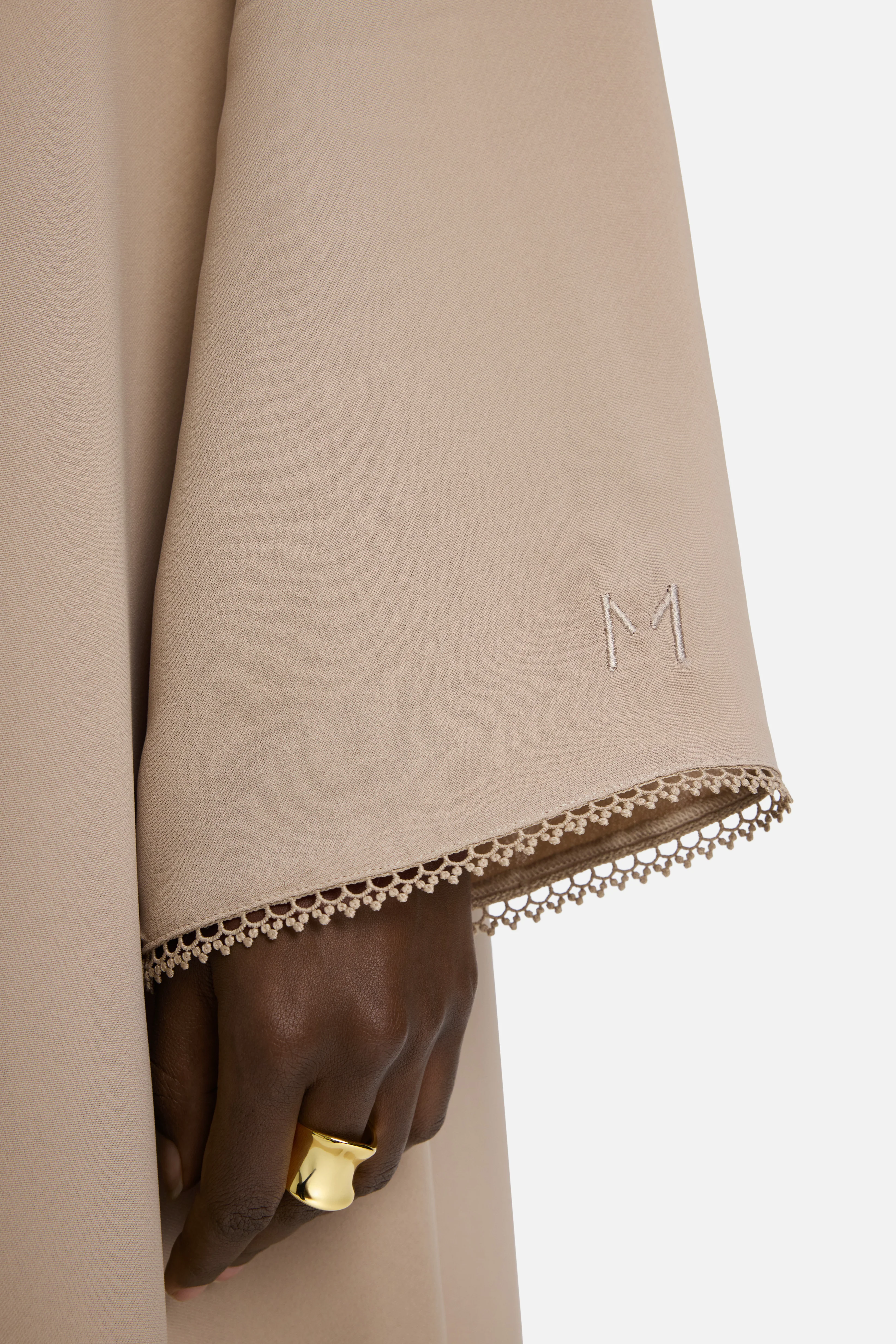 Picot Neck Dress | Mocha - Image 4