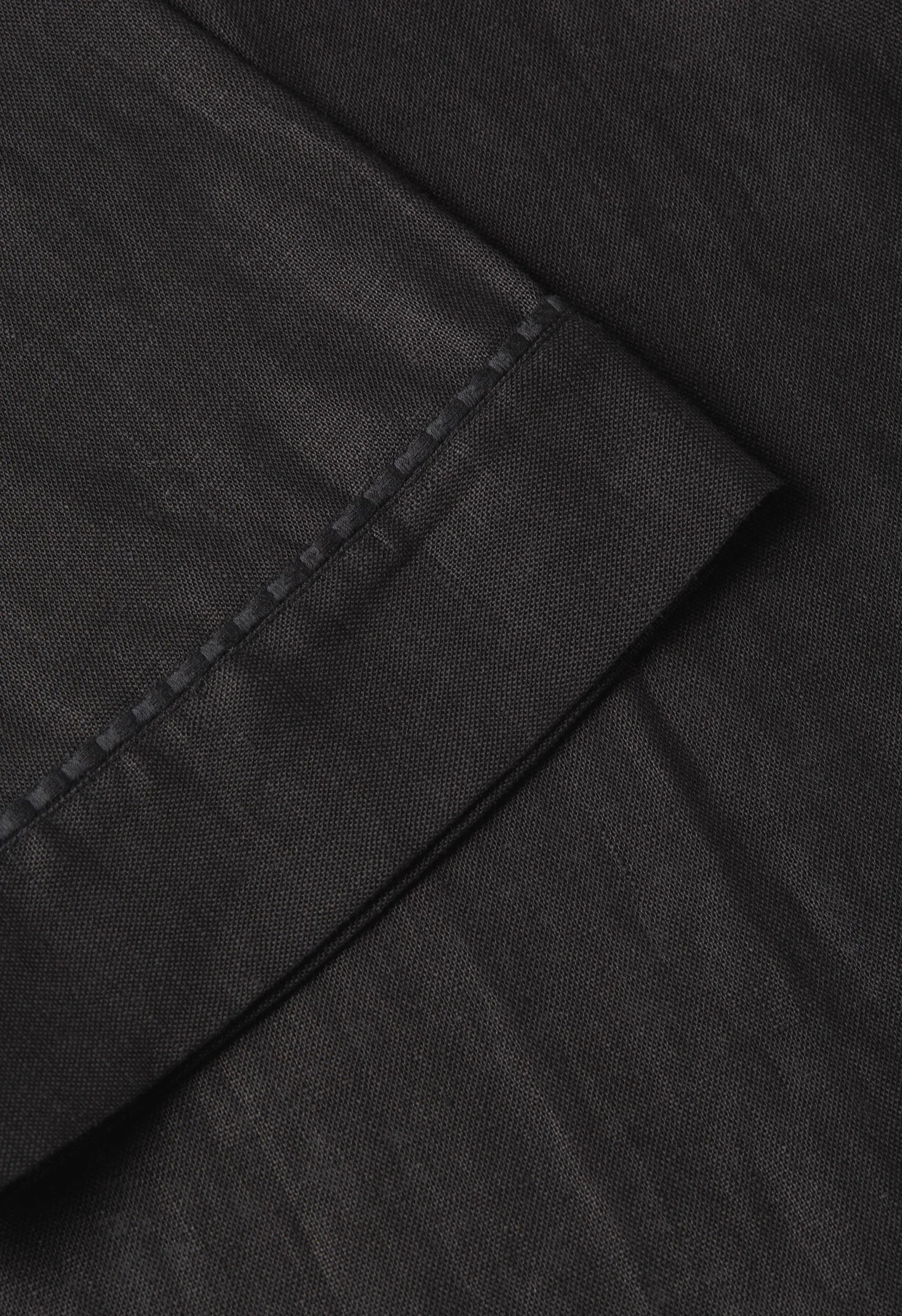 Plain Linen Abaya | Black - Image 5