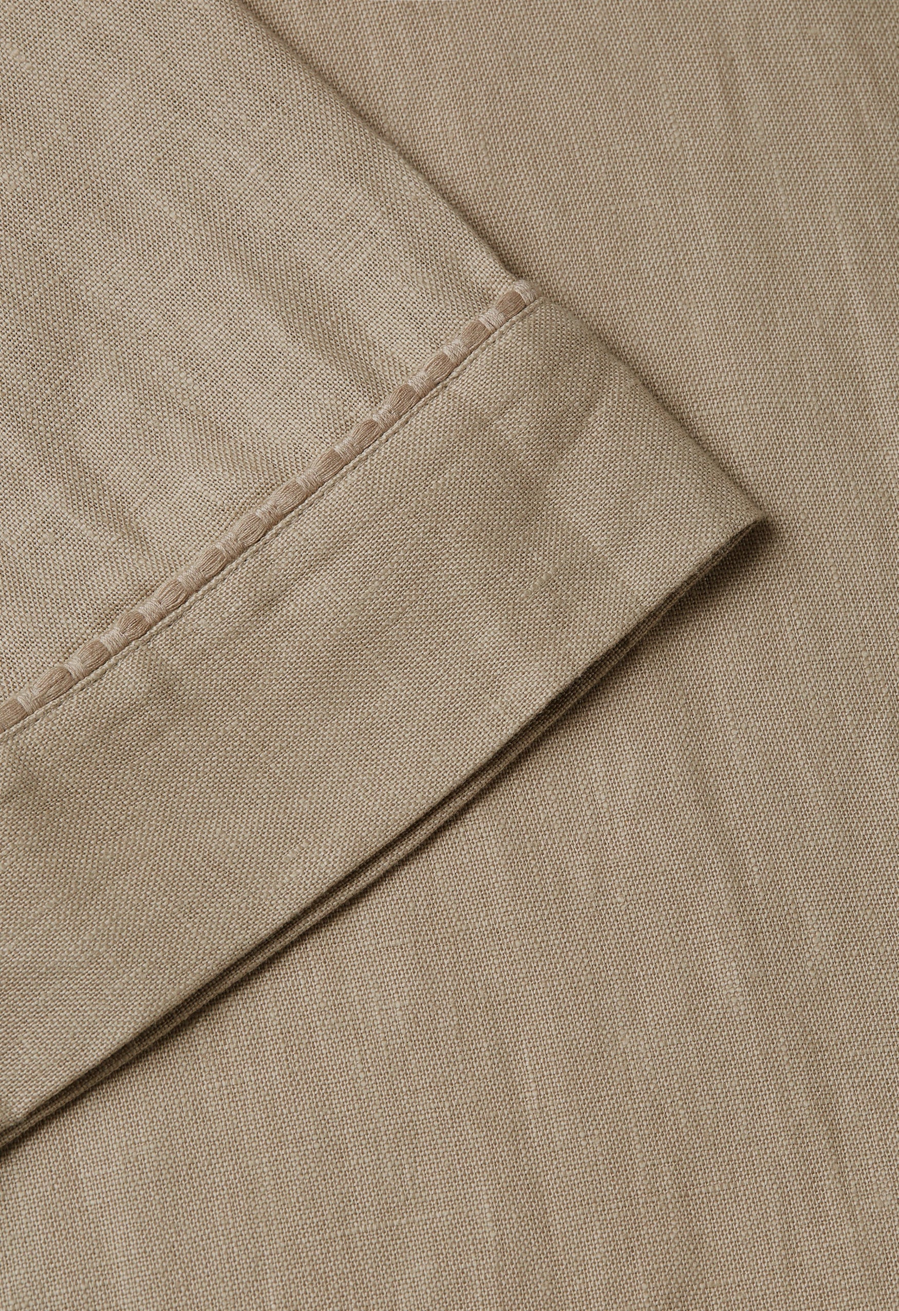 Plain Linen Abaya | Light Khaki - Image 5