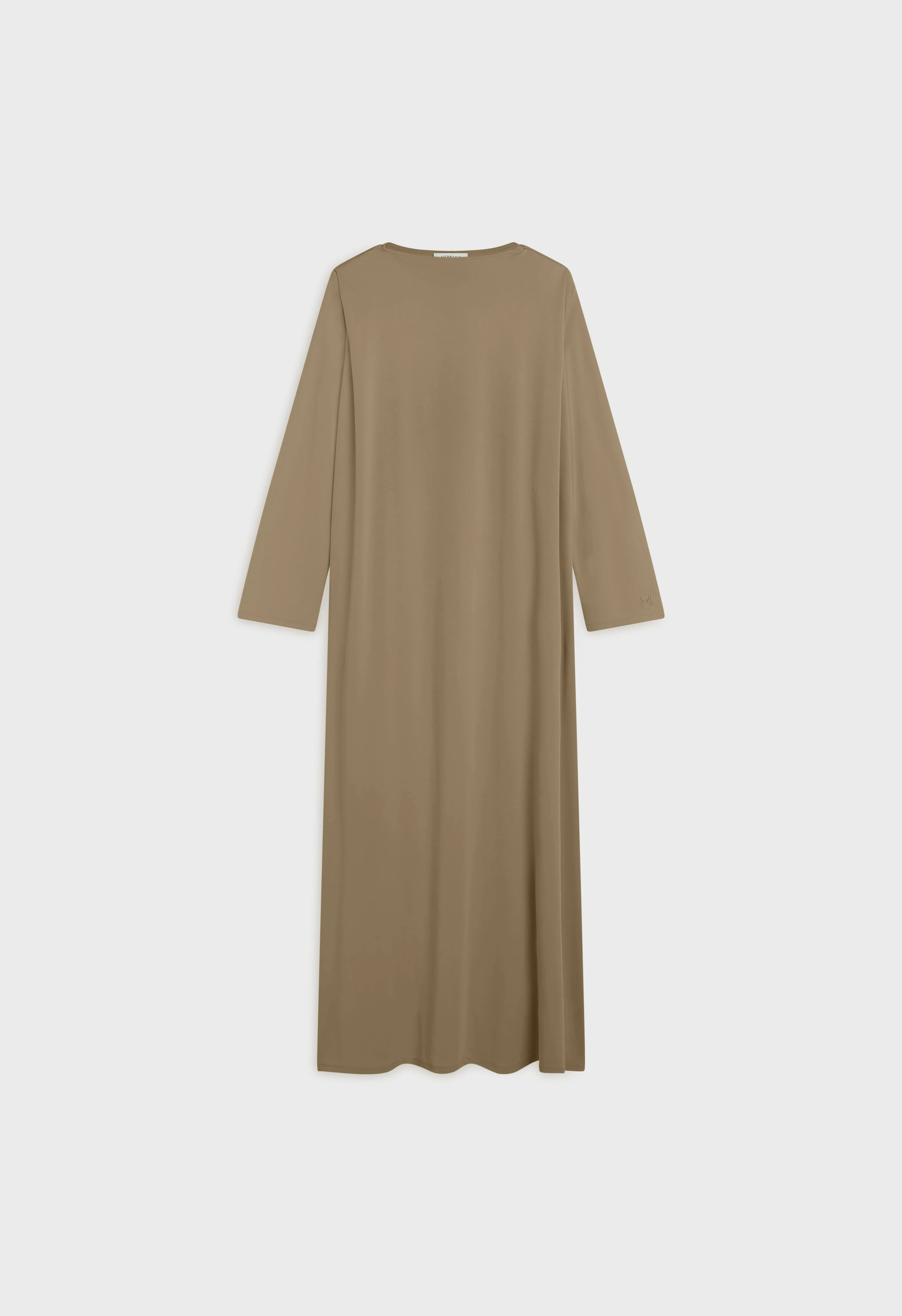 Pleated Shoulder Dress | Desert Brown - Image 3