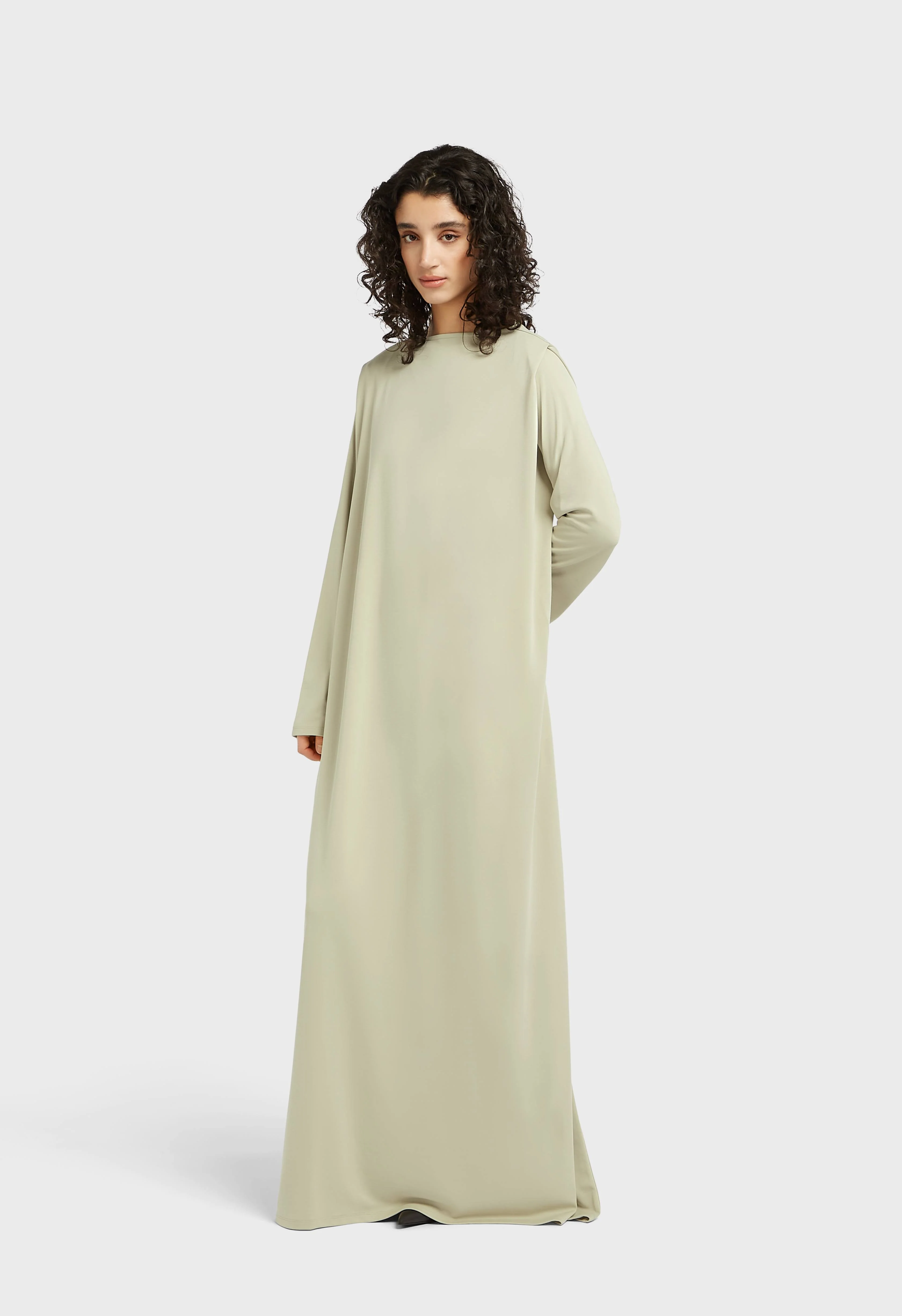 Pleated Shoulder Dress | Light Storm - Image 2