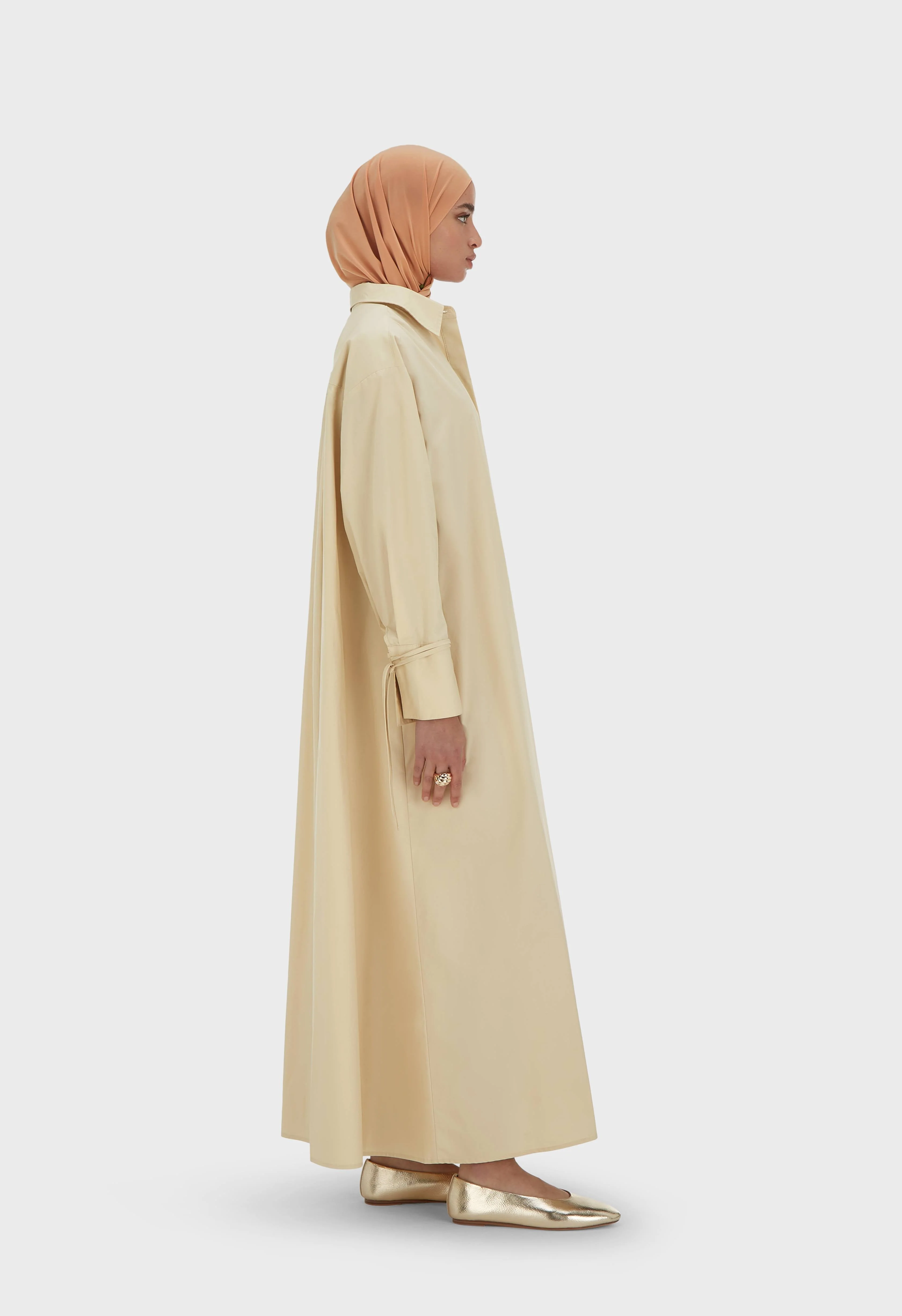 Poplin Dress | Brown Rice - Image 2