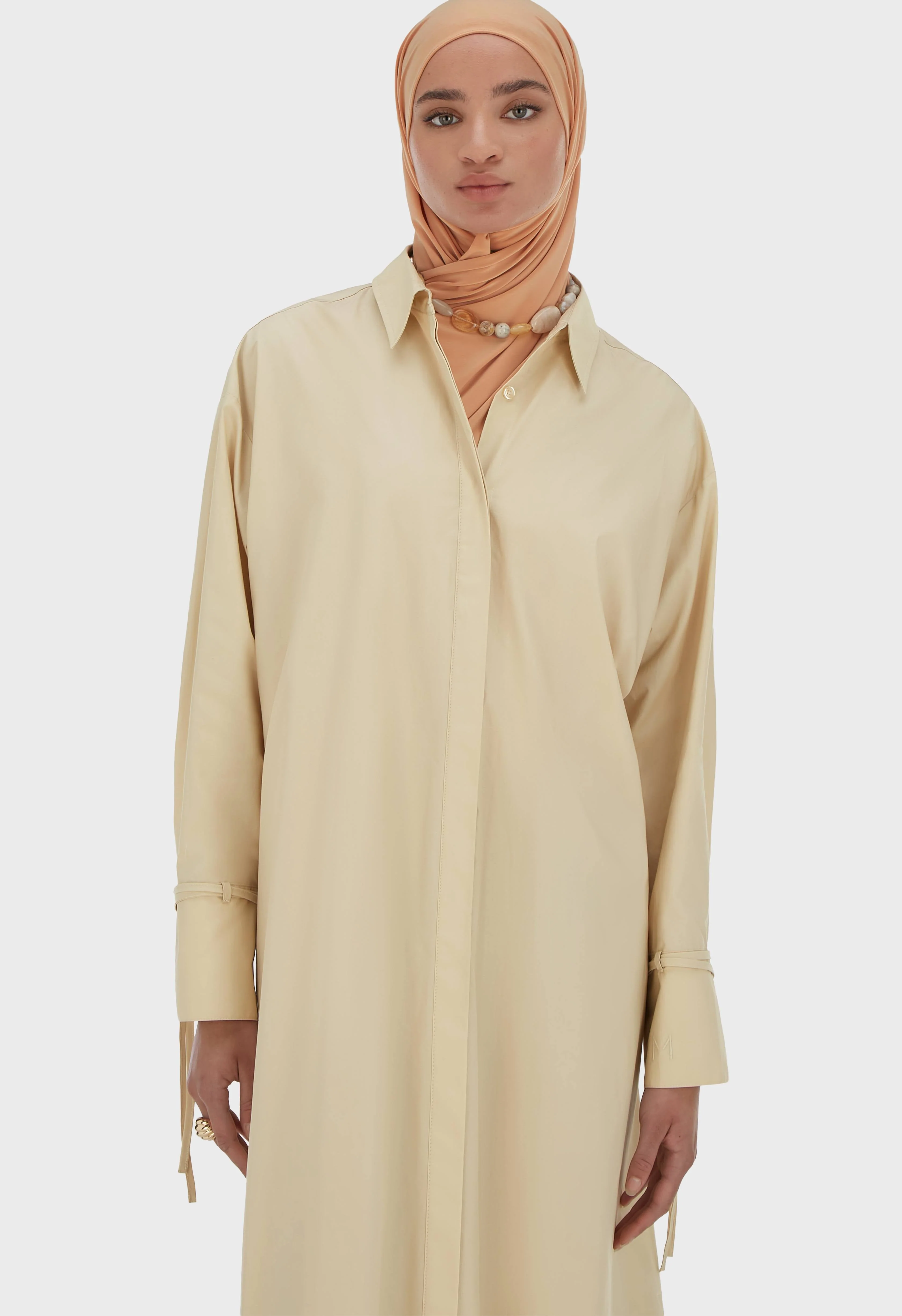 Poplin Dress | Brown Rice - Image 3