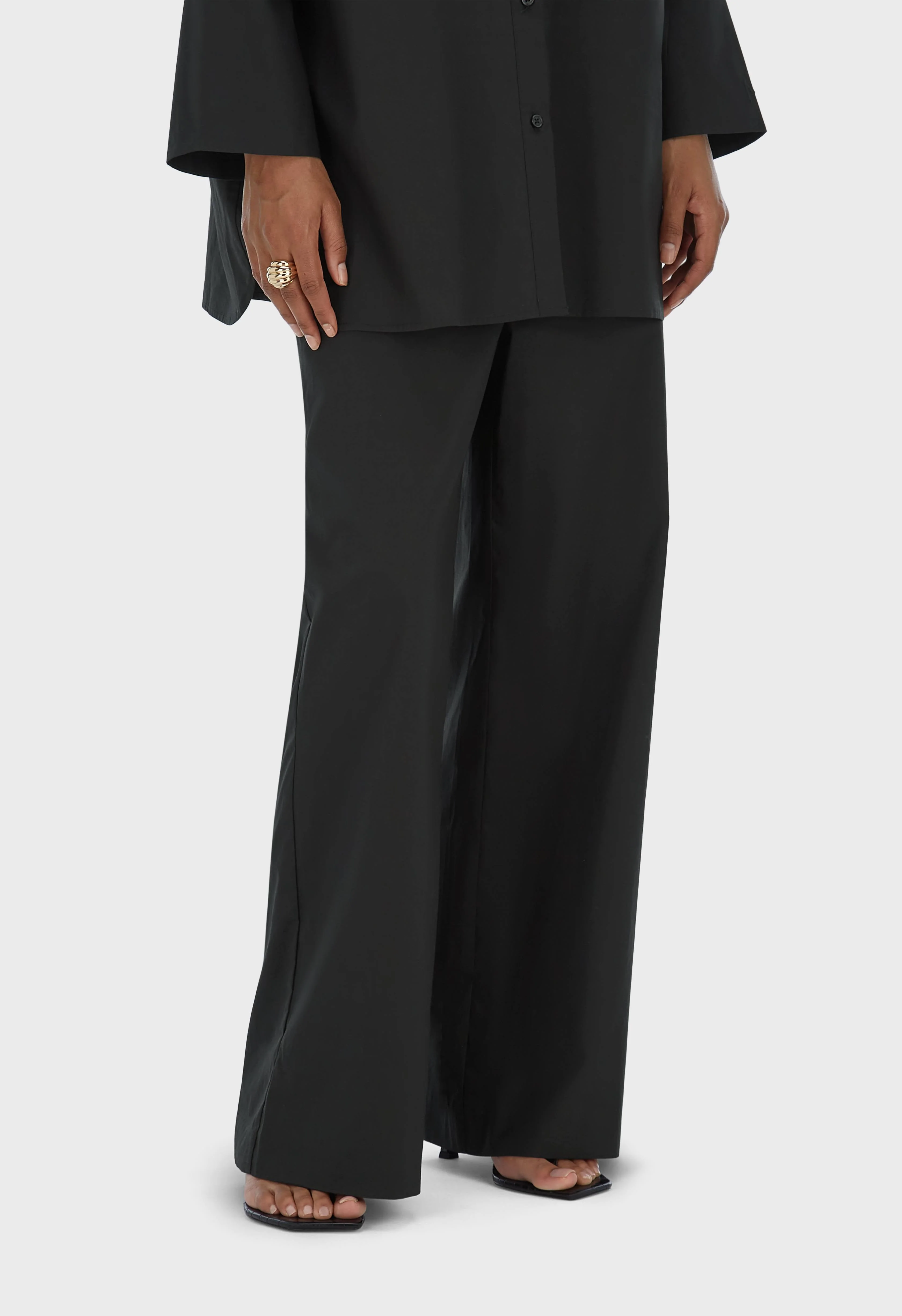 Poplin Pants | Black - Image 3