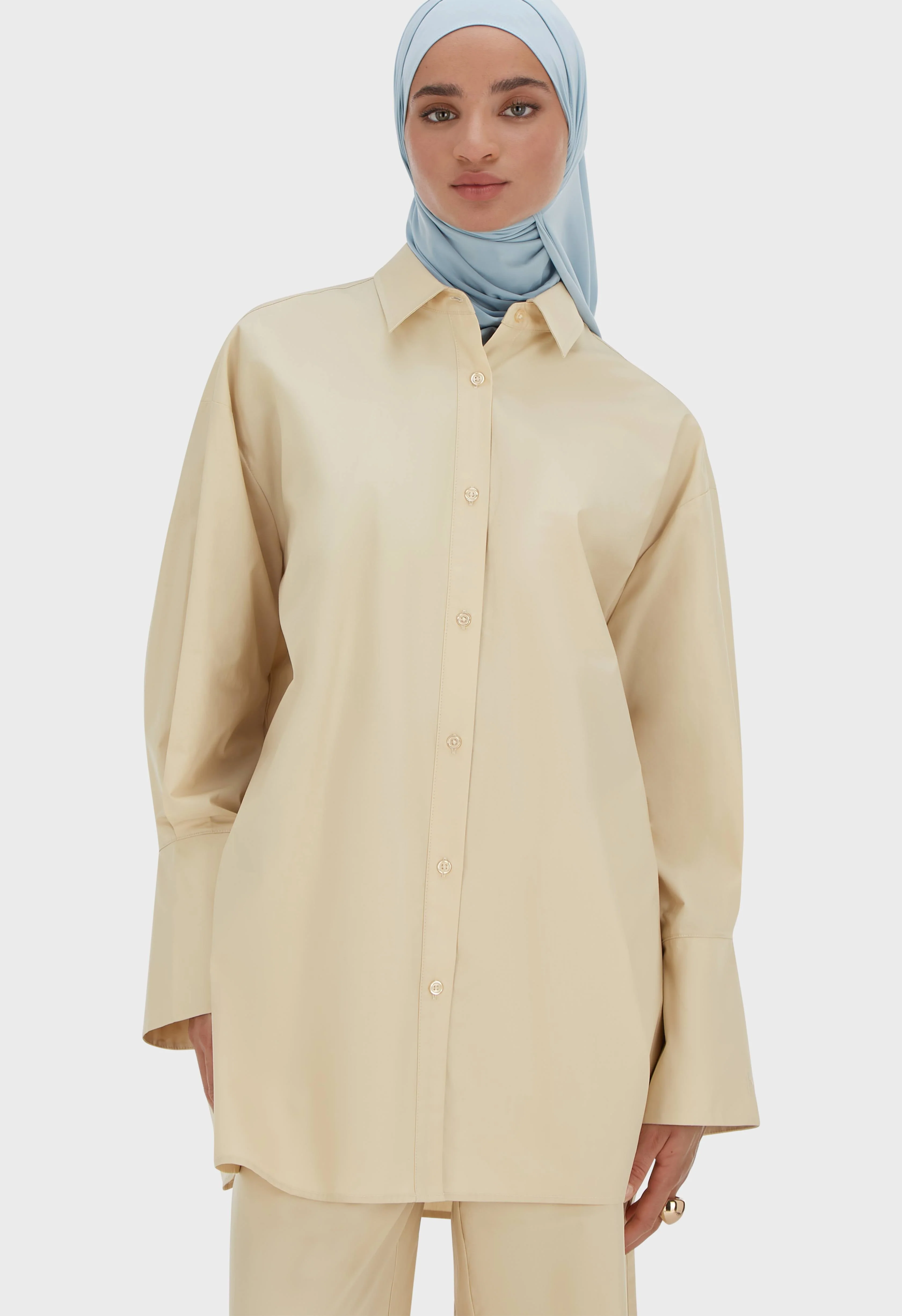 Poplin Shirt | Brown Rice - Image 3