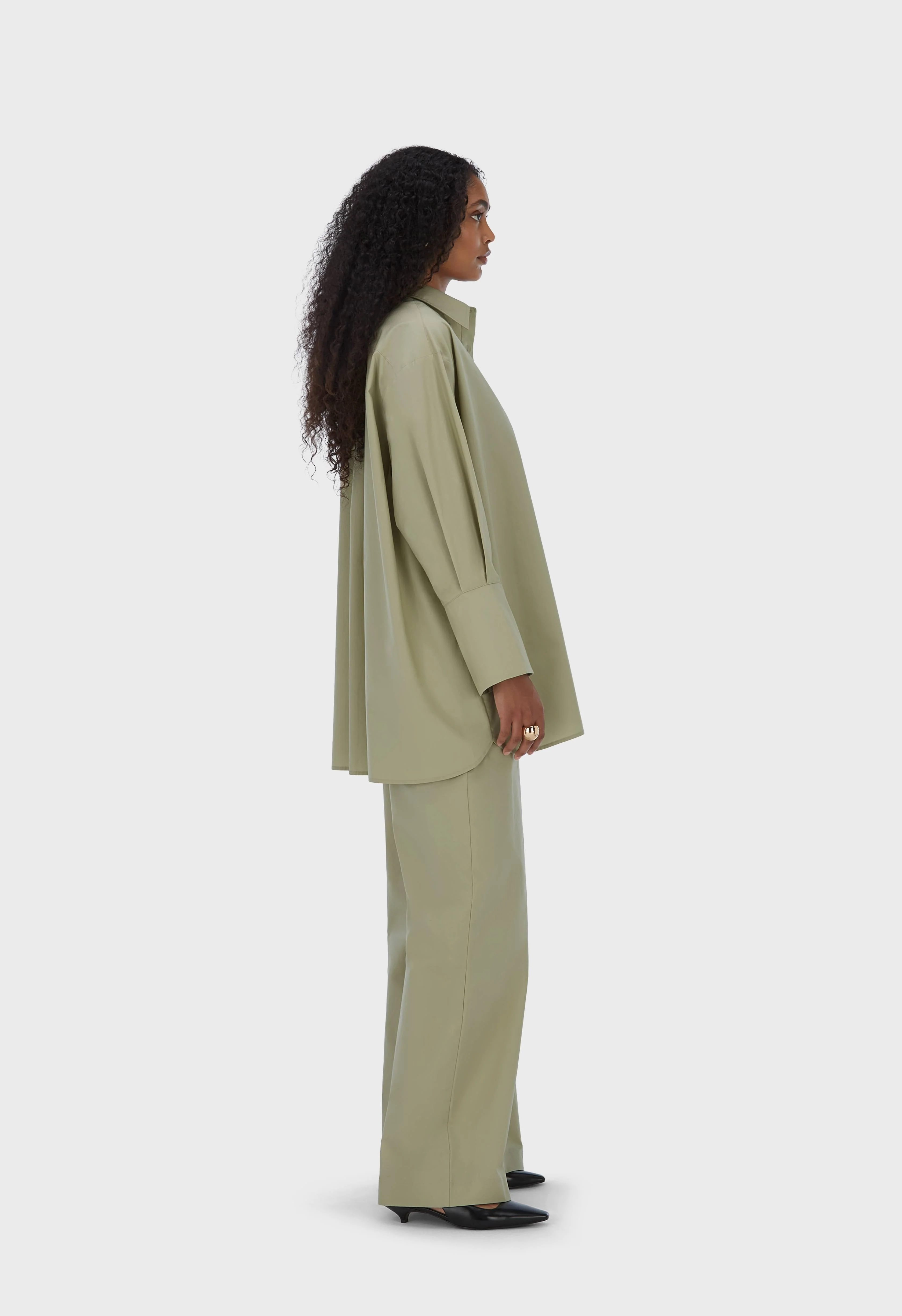 Poplin Shirt | Moss Gray - Image 2