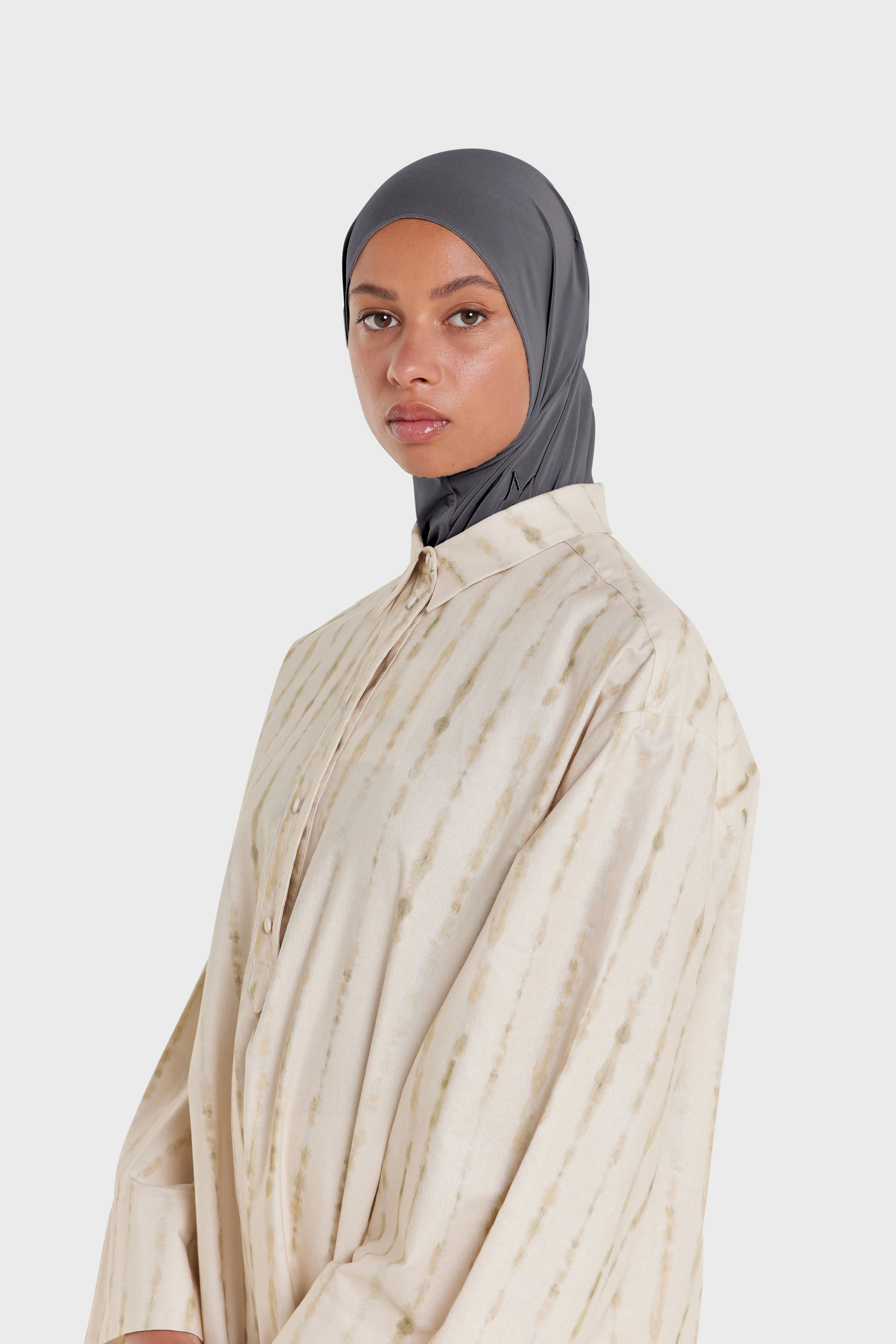 Premium Jersey Hijab | Dark Grey - Image 2
