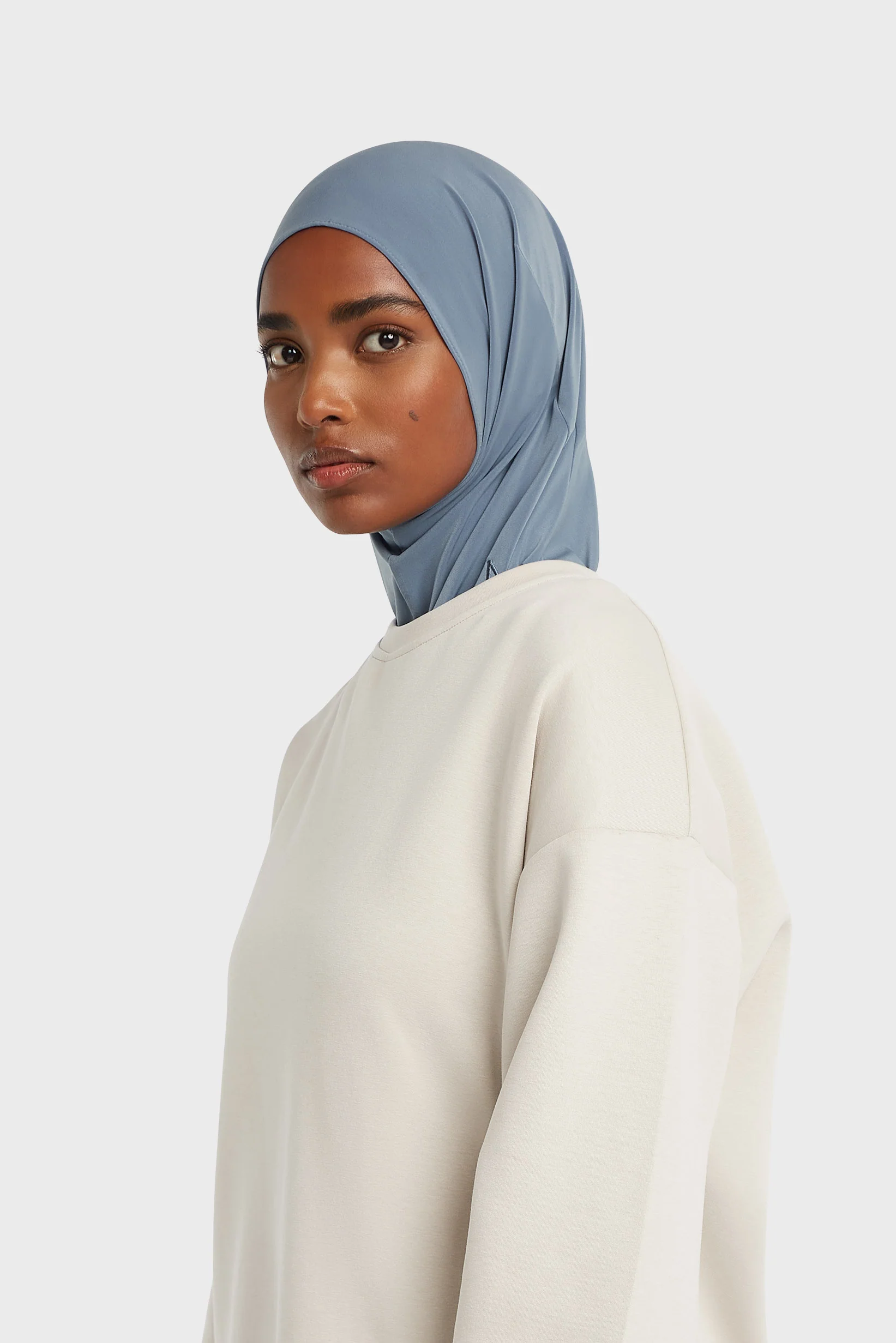 Premium Jersey Hijab | Dusty Indigo - Image 2